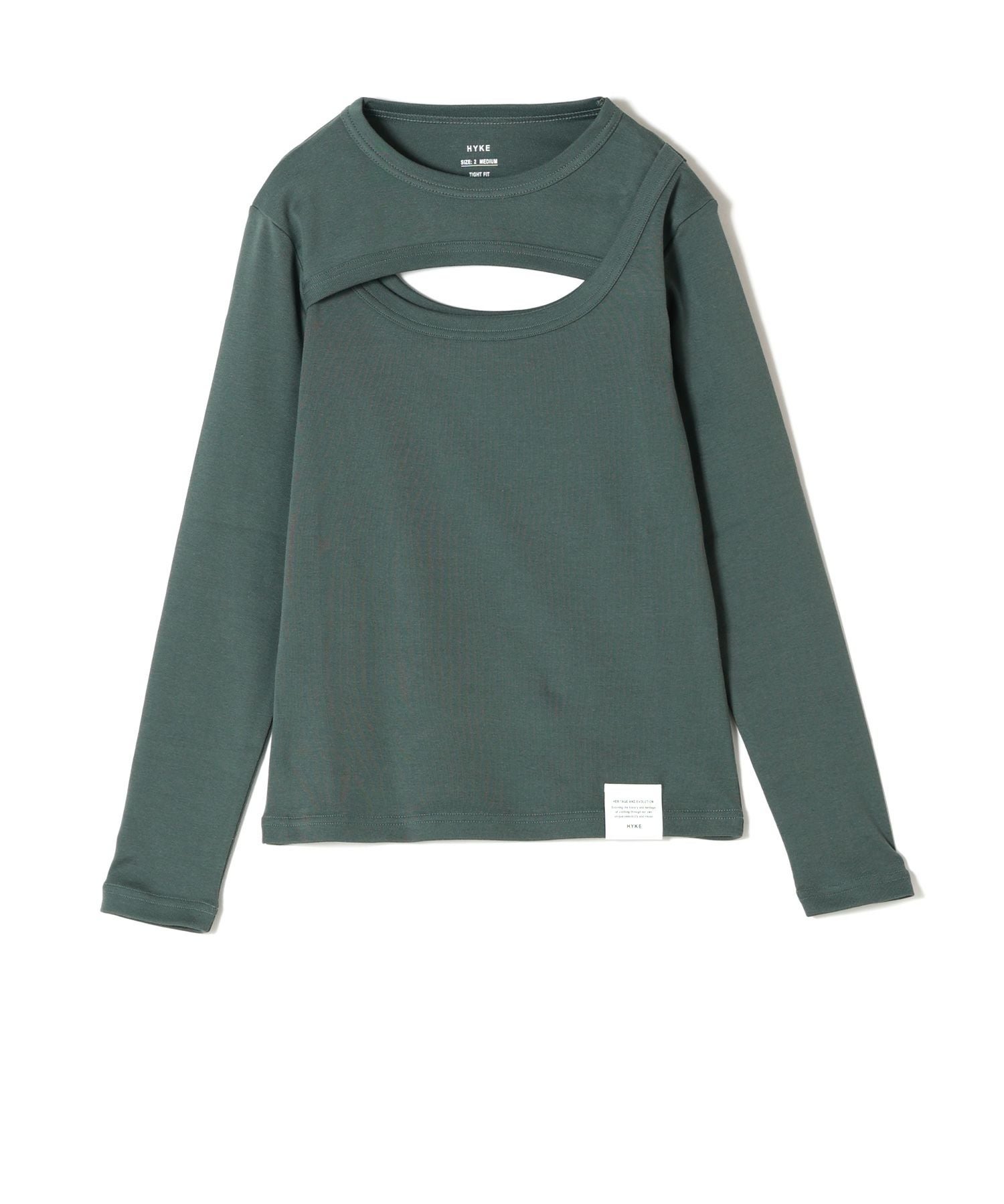 HYKE ハイク 25SS レイヤードデザインロングスリーブTシャツ LAYERED LONG-SLV TEE-レイヤードロングスリーブTシャツ-HYKE（ハイク