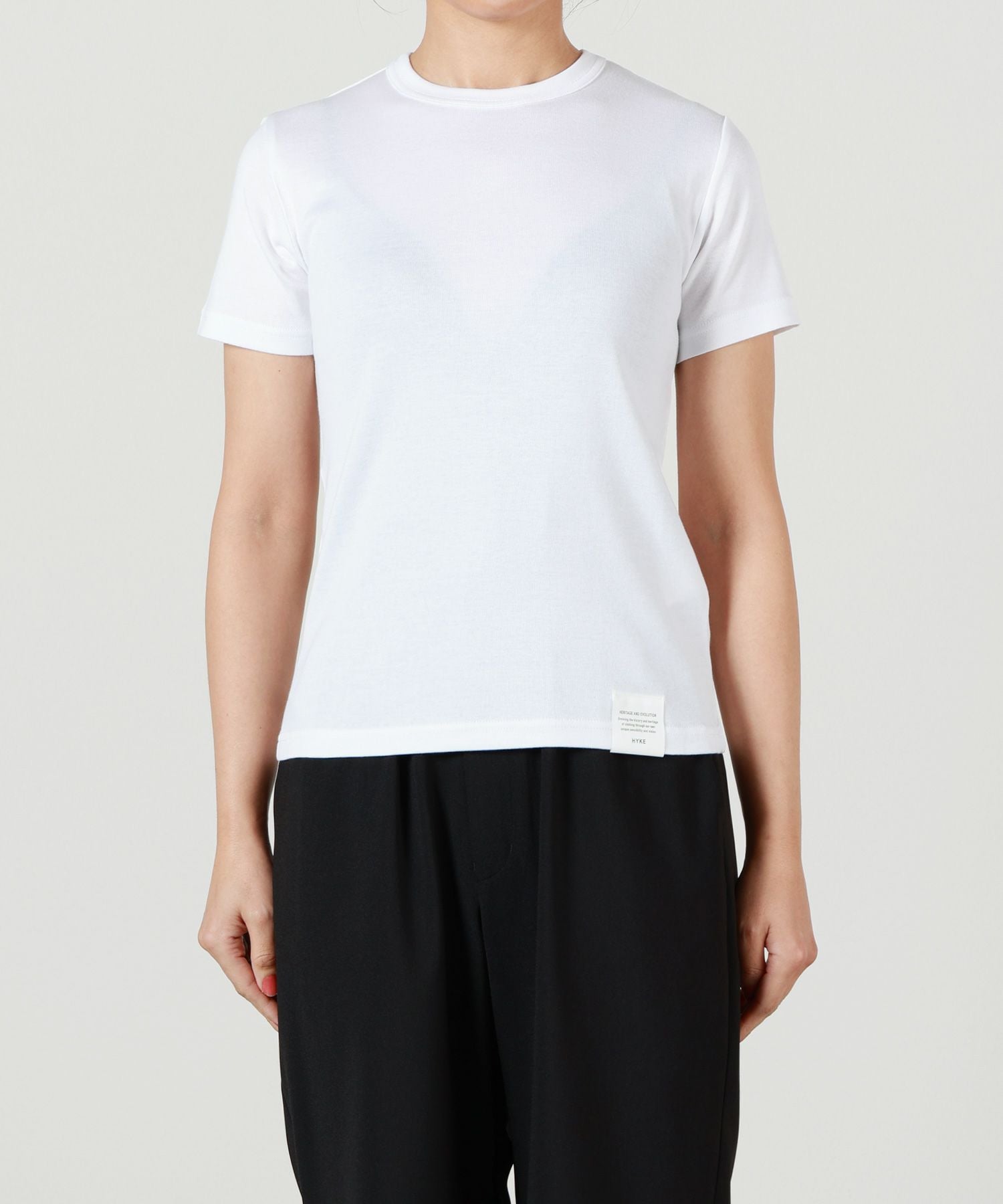HYKE 2025SS Tシャツ 白 ハイク カットソー トップス HYKE(ハイク)】 SHORT-SLV TEE｜PARIGOT ONLINE（パリゴオンライン）