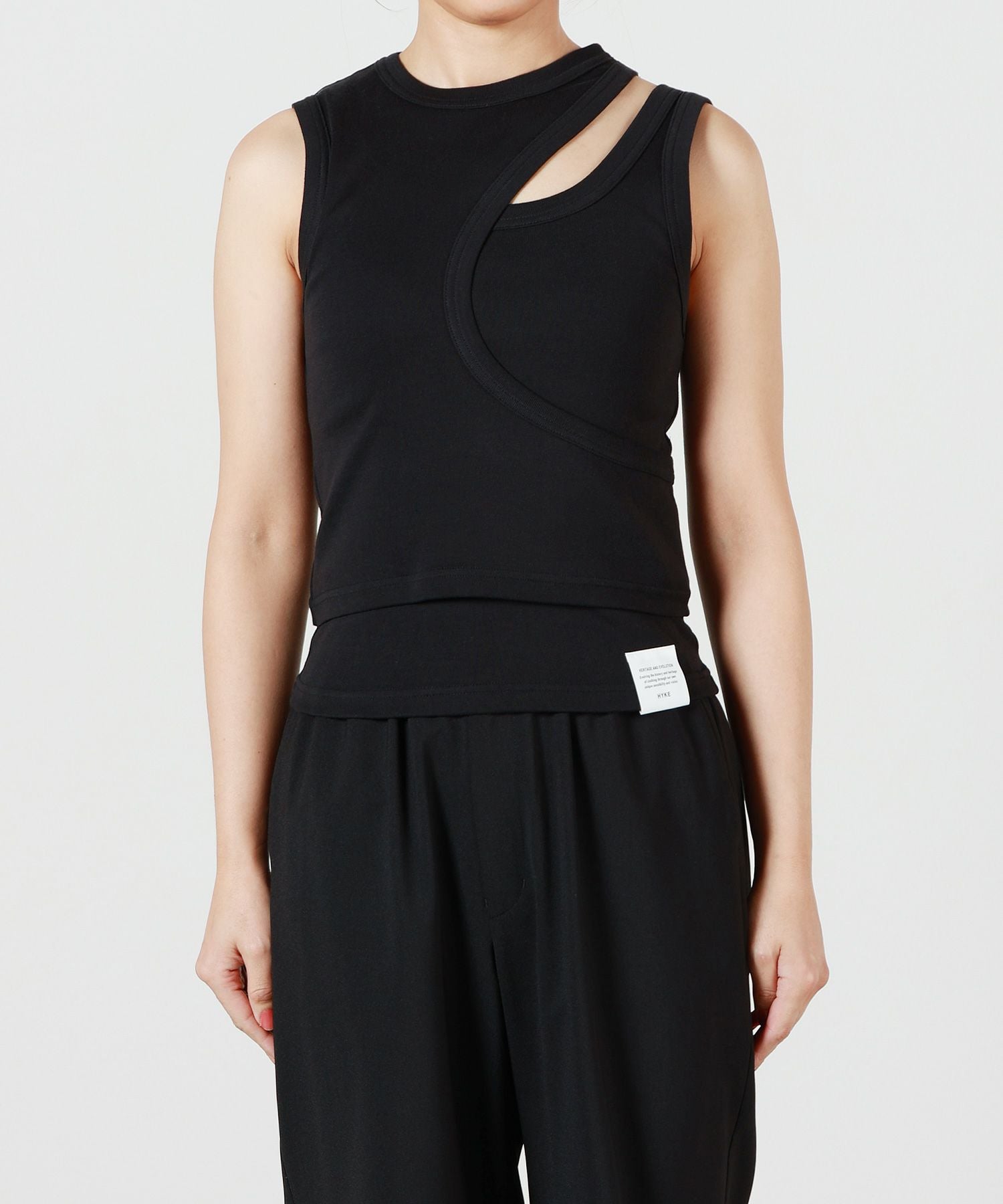 HYKE タンクトップ ブラック HYKE(ハイク)】 TANK TOP｜PARIGOT ONLINE（パリゴオンライン）