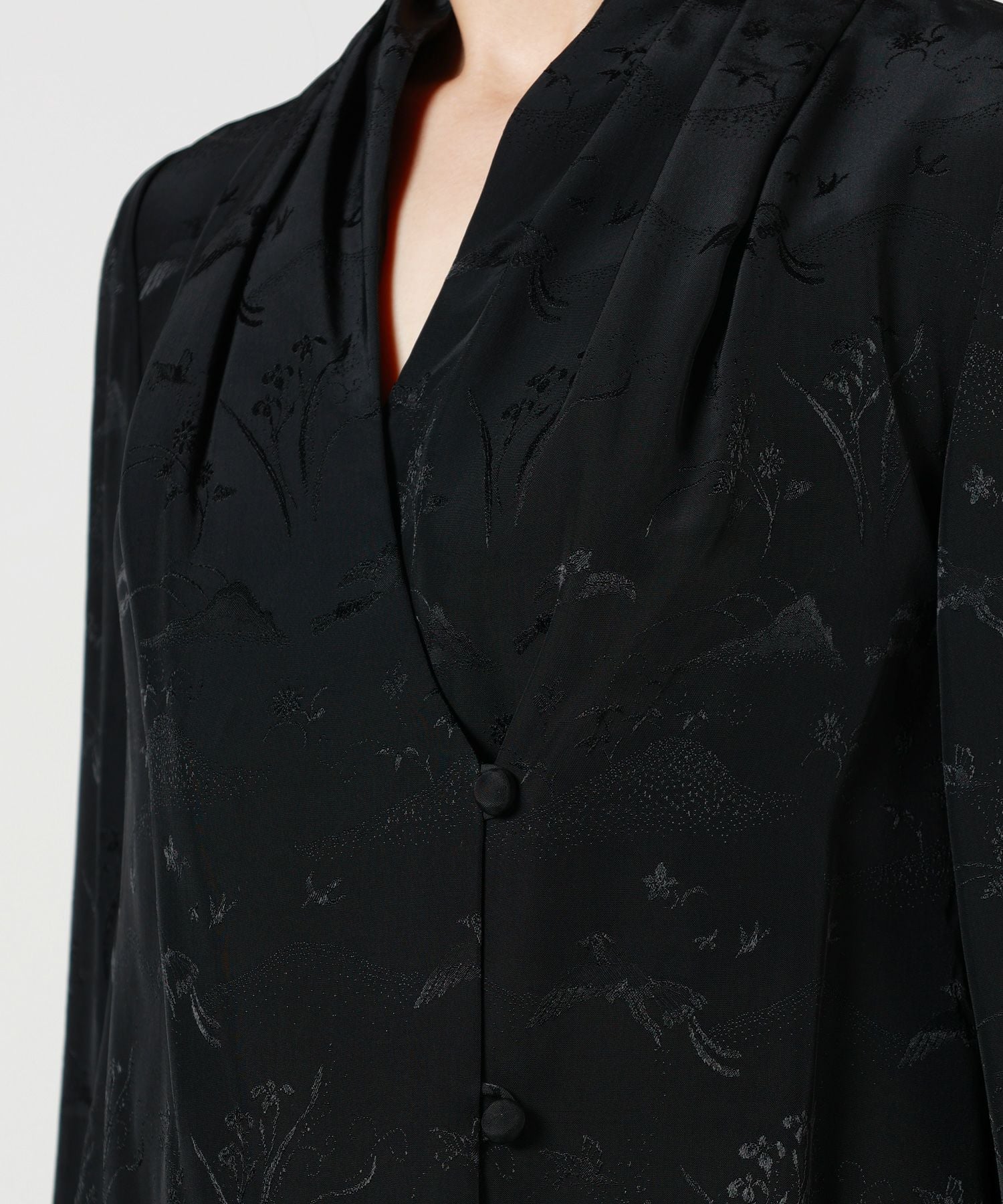 Mame Kurogouchi(マメ クロゴウチ)】 Viscose Rayon Floral Jacquard