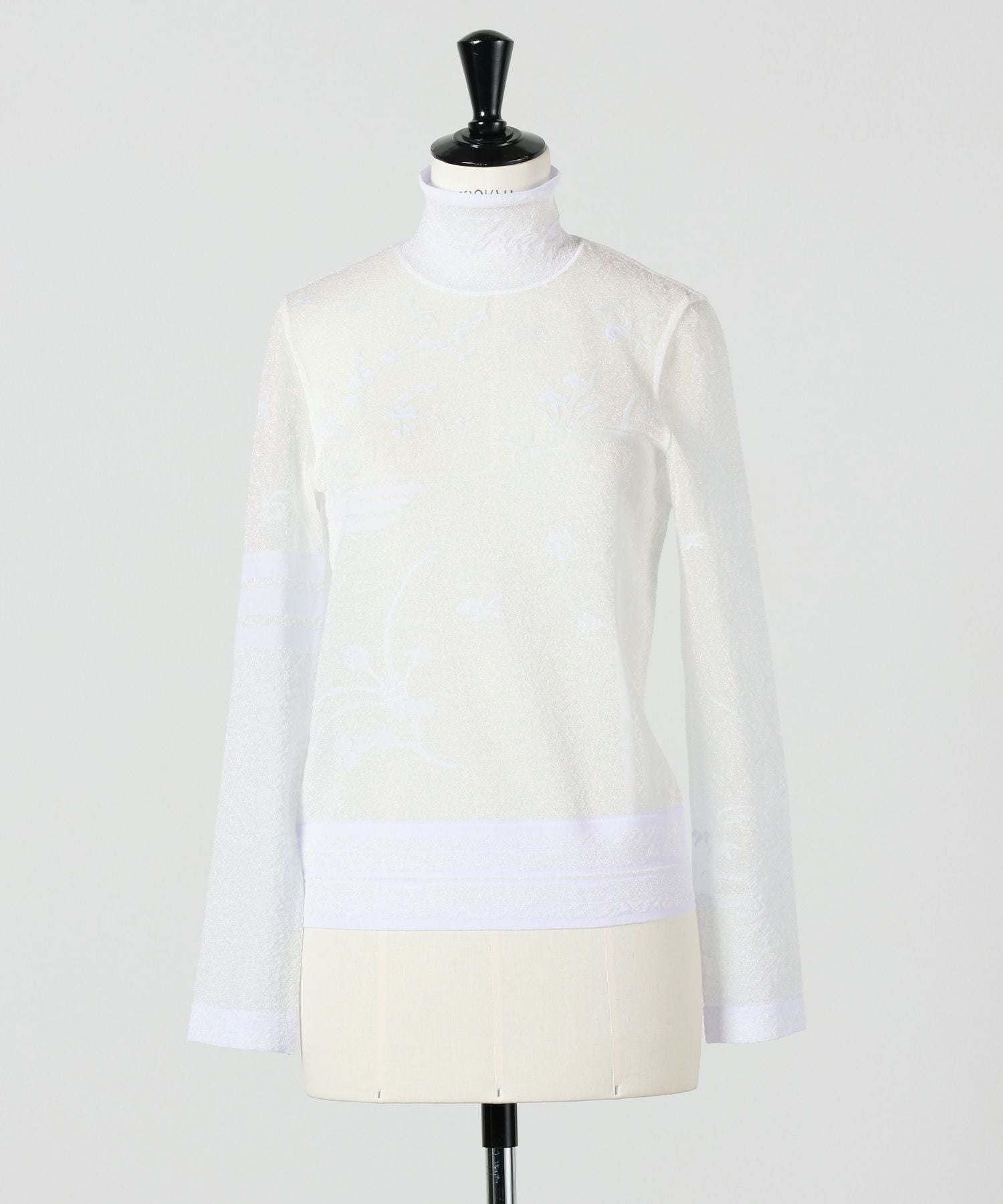 Mame Kurogouchi(マメ クロゴウチ)】 Nature Pattern Sheer Knitted