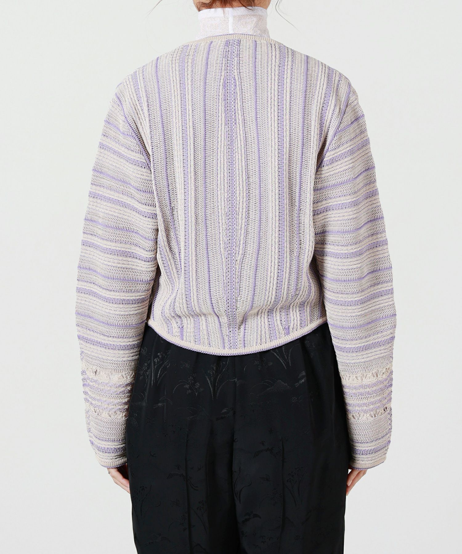 Mame Kurogouchi(マメ クロゴウチ)】 Drop Jacquard Knitted Cardigan
