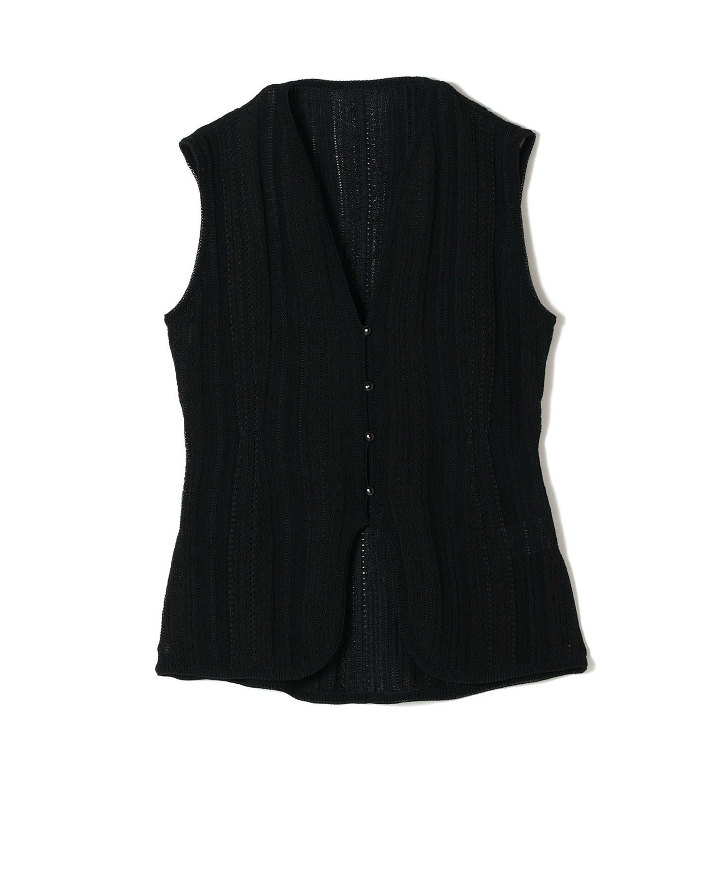Mame Kurogouchi(マメ クロゴウチ)】 Drop Jacquard Knitted Vest