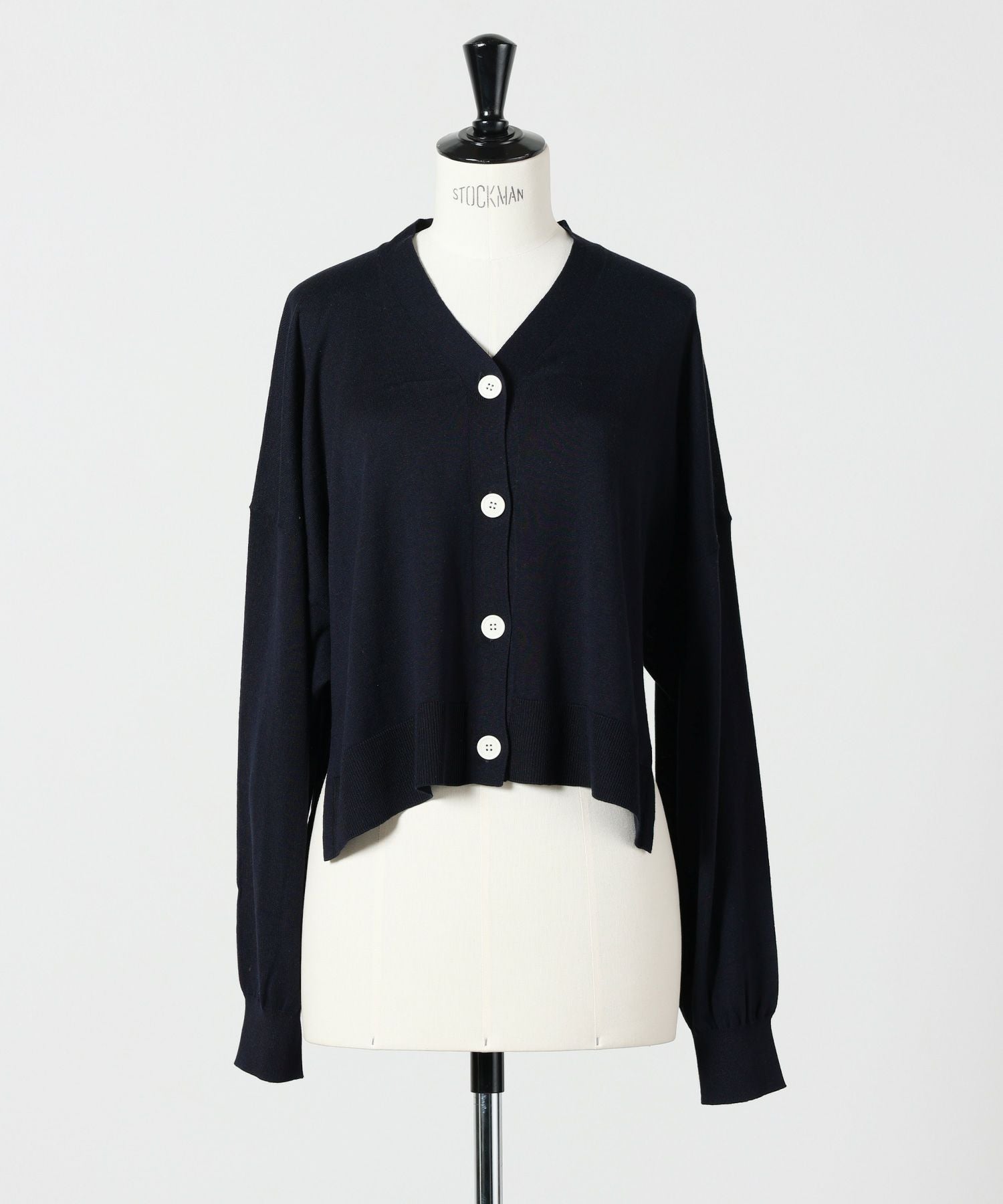enfold Ｖネック　ネイビー ENFOLD(エンフォルド)】 BOX V-NECK CARDIGAN｜PARIGOT ONLINE（パリゴ