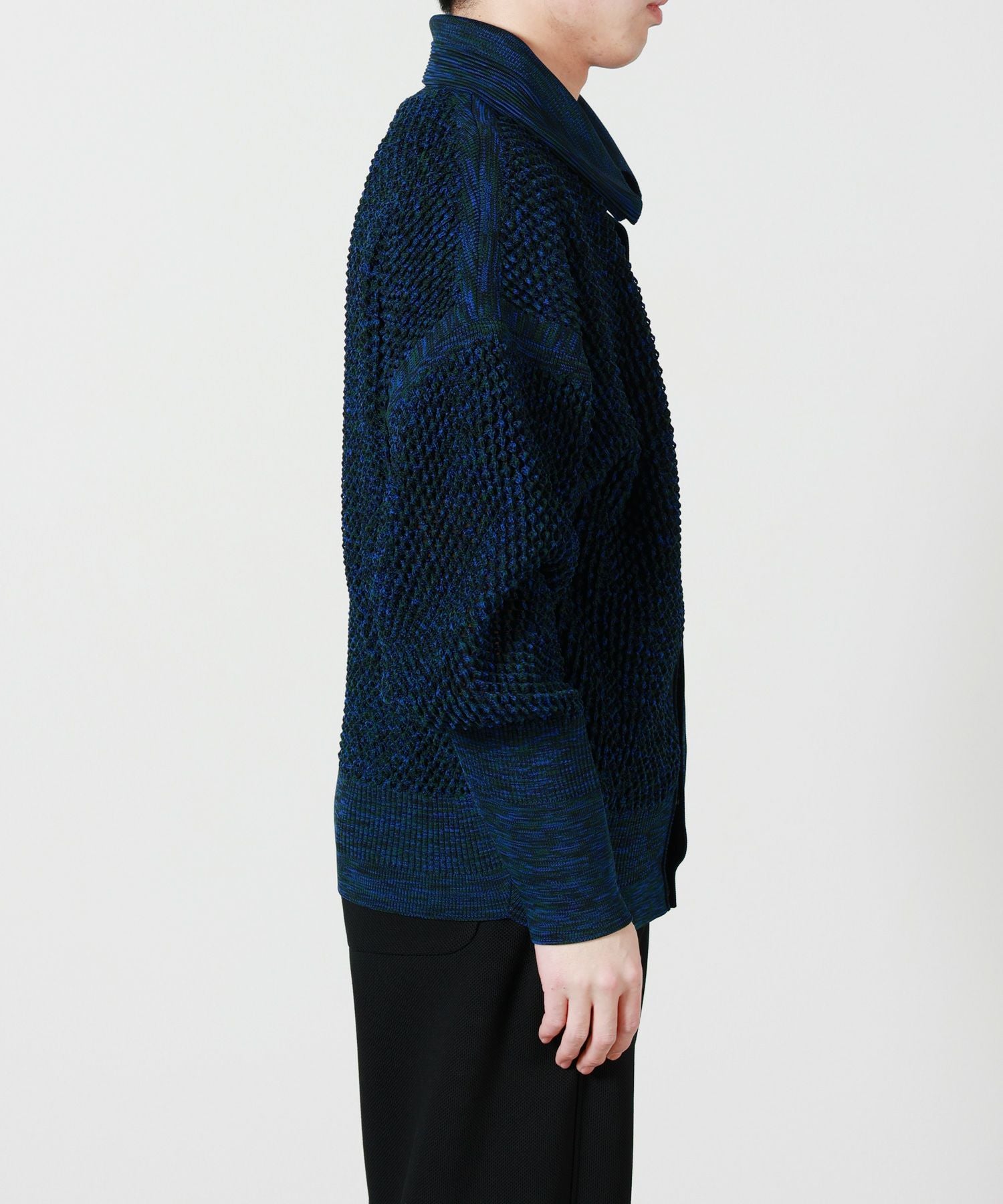 CFCL(シーエフシーエル)】 LATTICE KNIKAT STAND FALL COLLAR BLOUSON