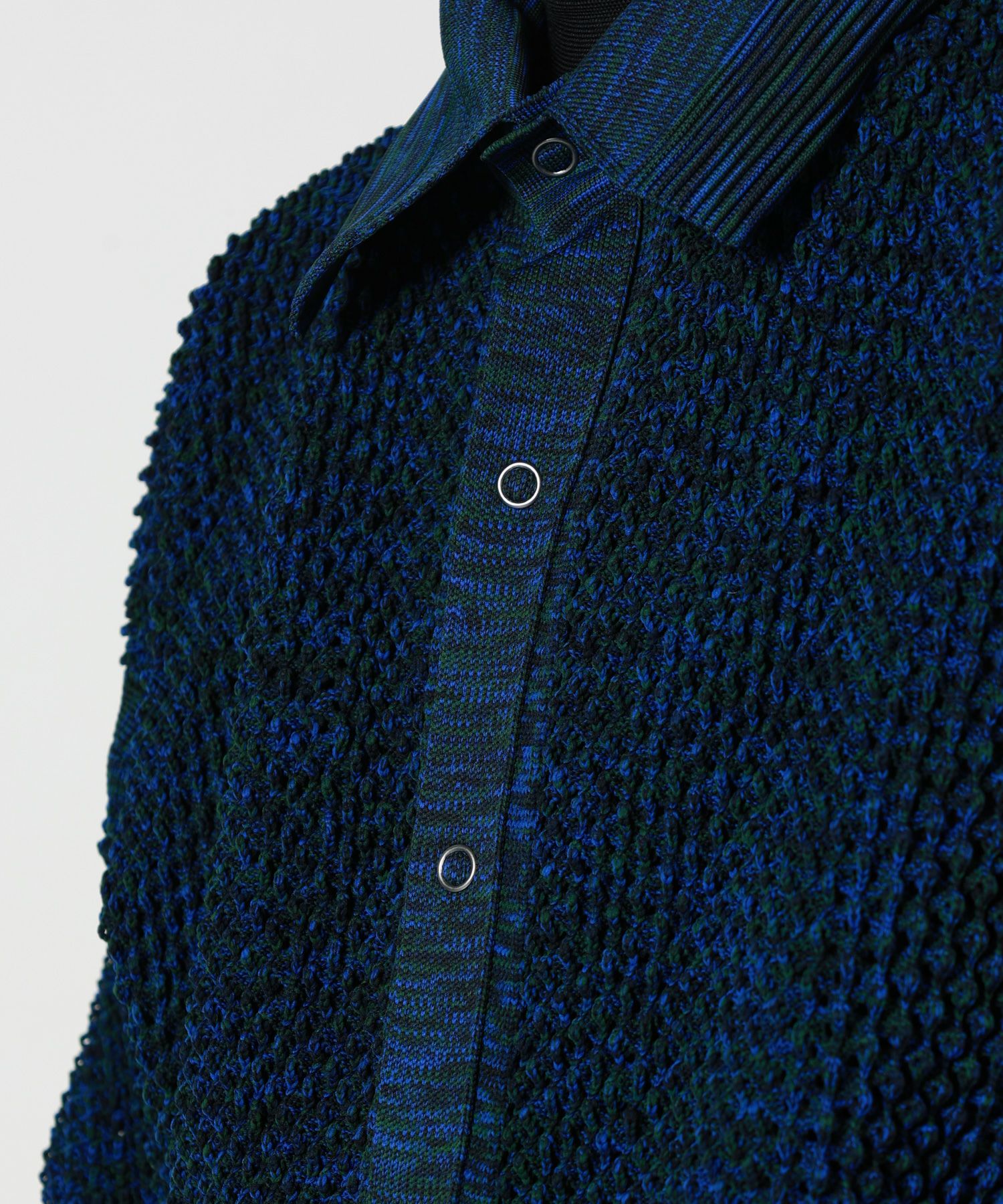 CFCL(シーエフシーエル)】 LATTICE KNIKAT STAND FALL COLLAR BLOUSON