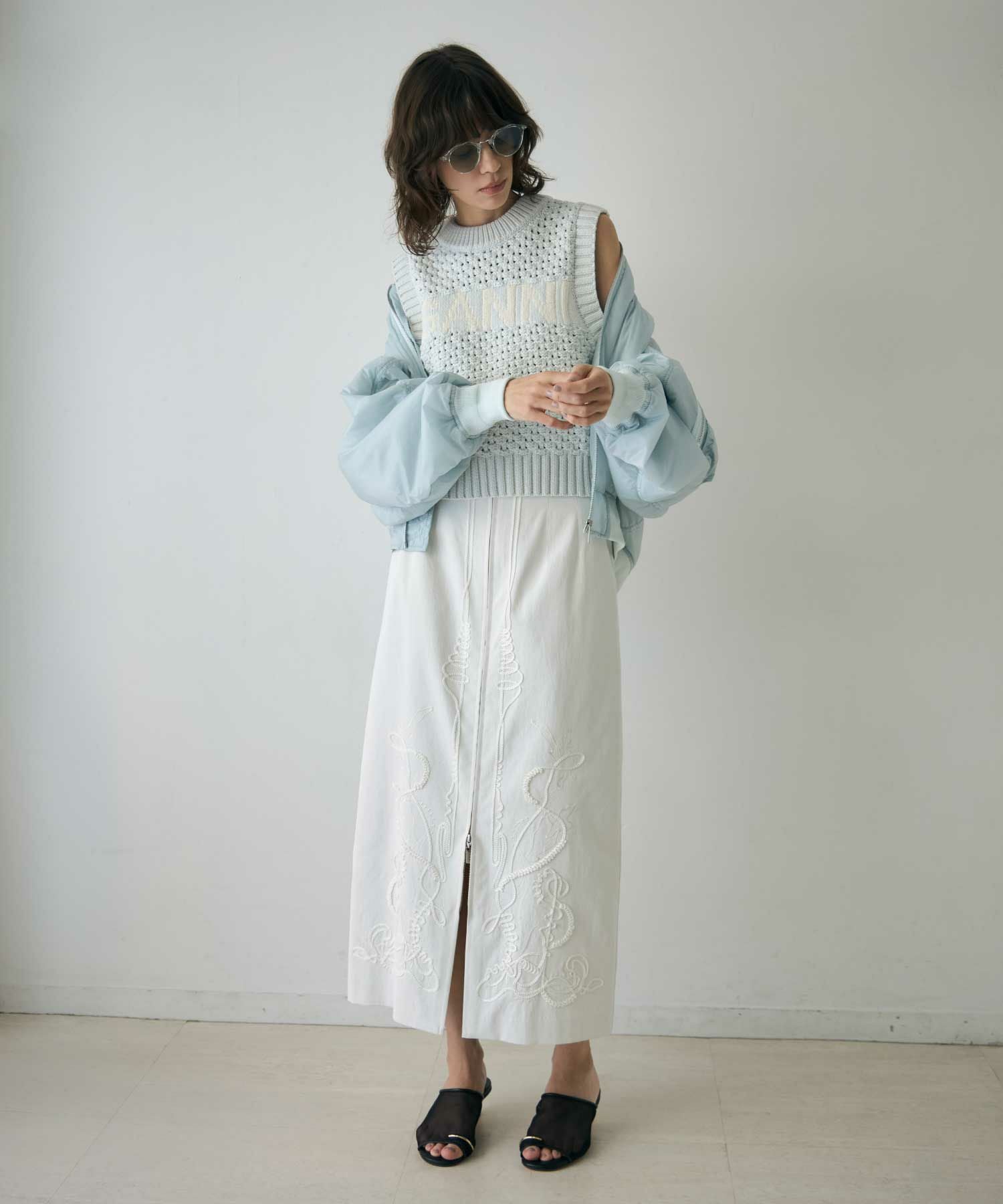MURRAL(ミューラル)】 Cucurbita embroidered skirt|PARIGOT ONLINE MURRAL(ミューラル)】 Cucurbita embroidered skirt|PARIGOT ONLINE