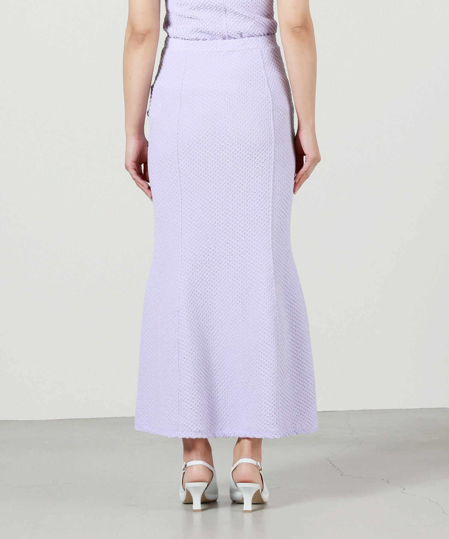 Mame Kurogouchi(マメ クロゴウチ)】 Shirring Jersey Jacquard Flare