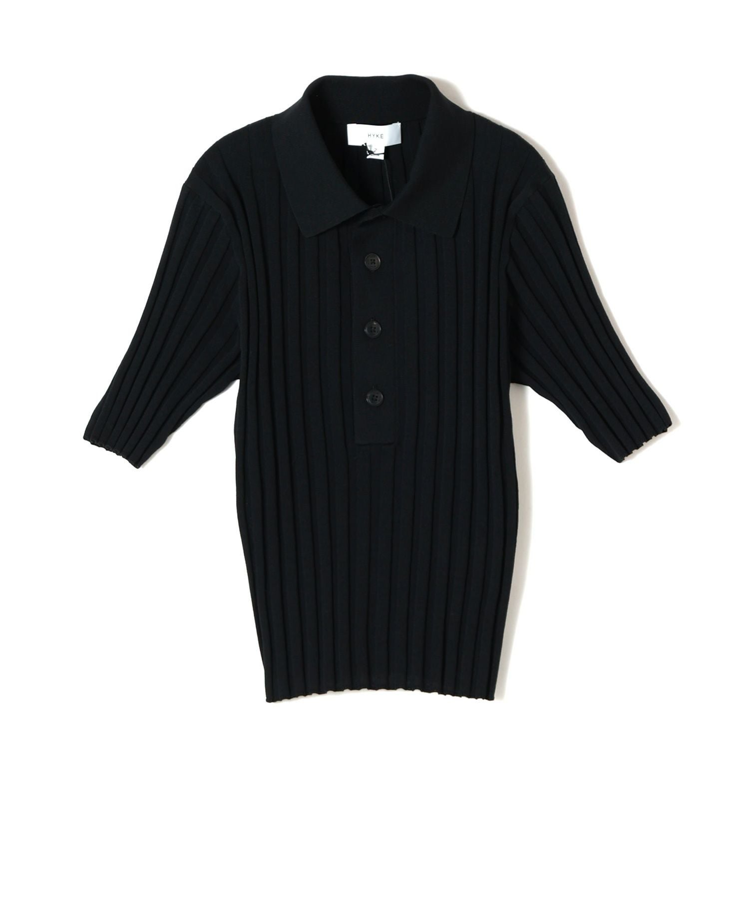 【現行品】 HYKE 25SS WIDE RIBBED POLO SWEATER WIDE RIBBED POLO SWEATER 25FW／11404