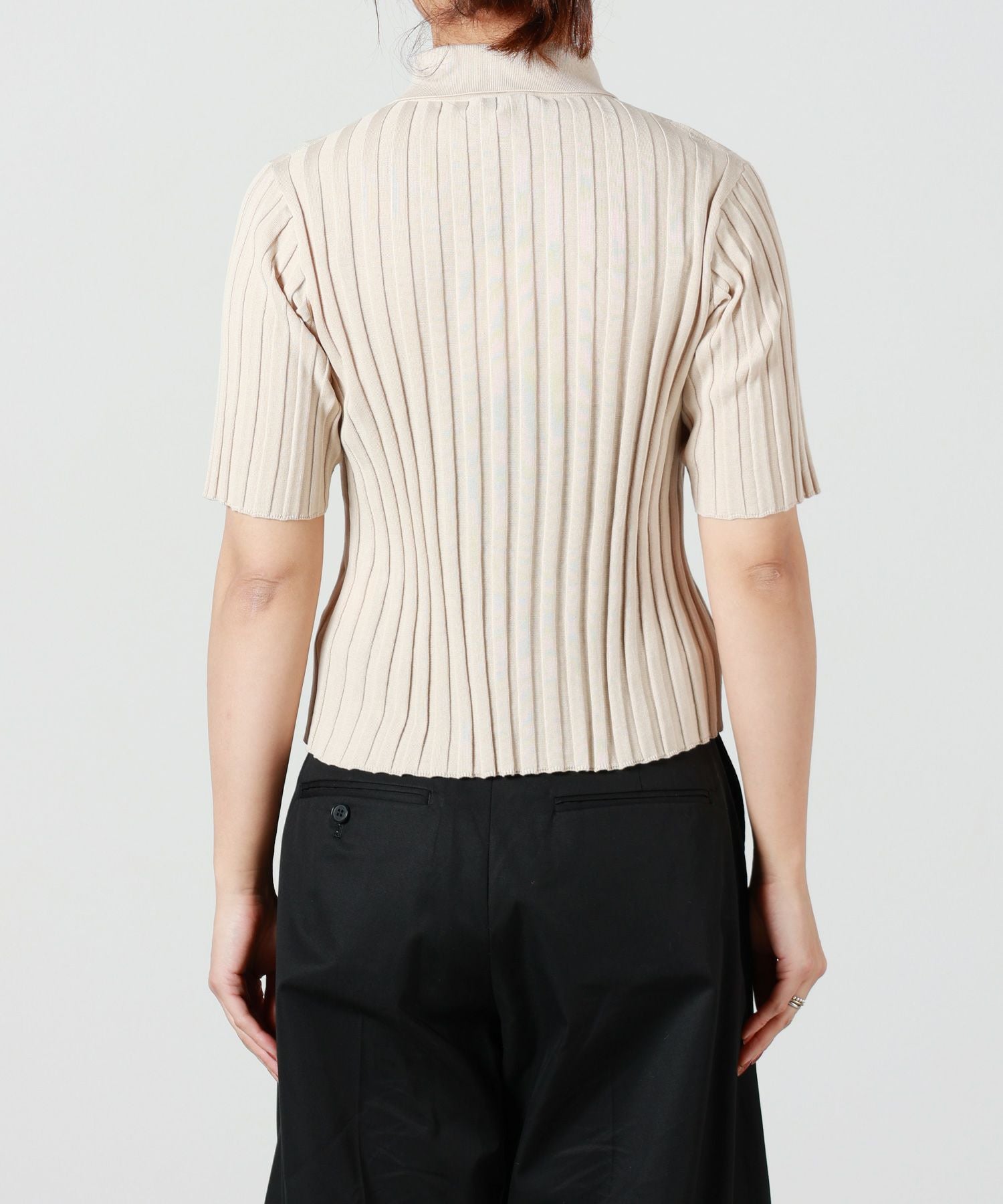 HYKE(ハイク)】 WIDE RIBBED POLO SWEATER｜PARIGOT ONLINE（パリゴ