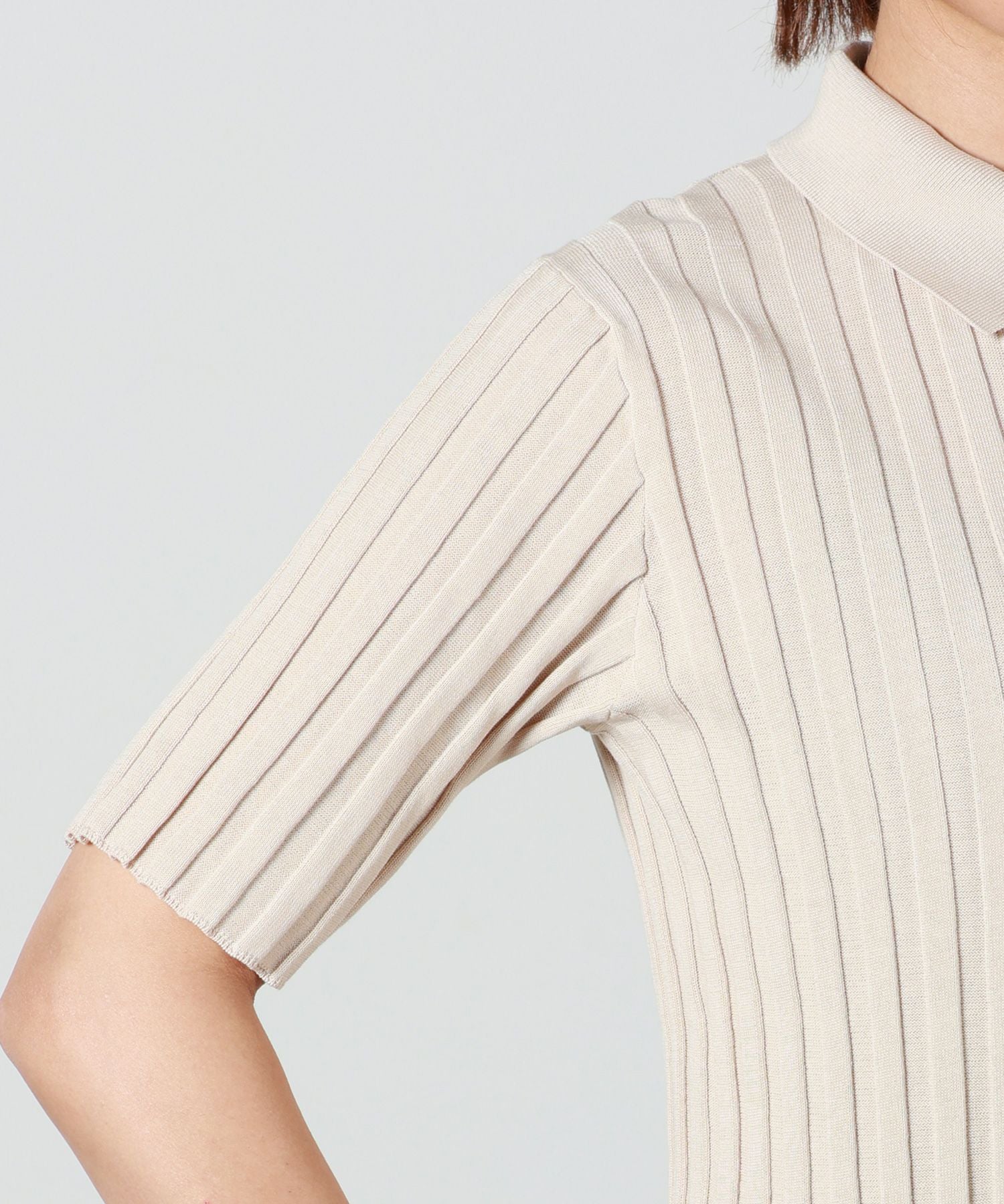 HYKE(ハイク)】 WIDE RIBBED POLO SWEATER｜PARIGOT ONLINE（パリゴ