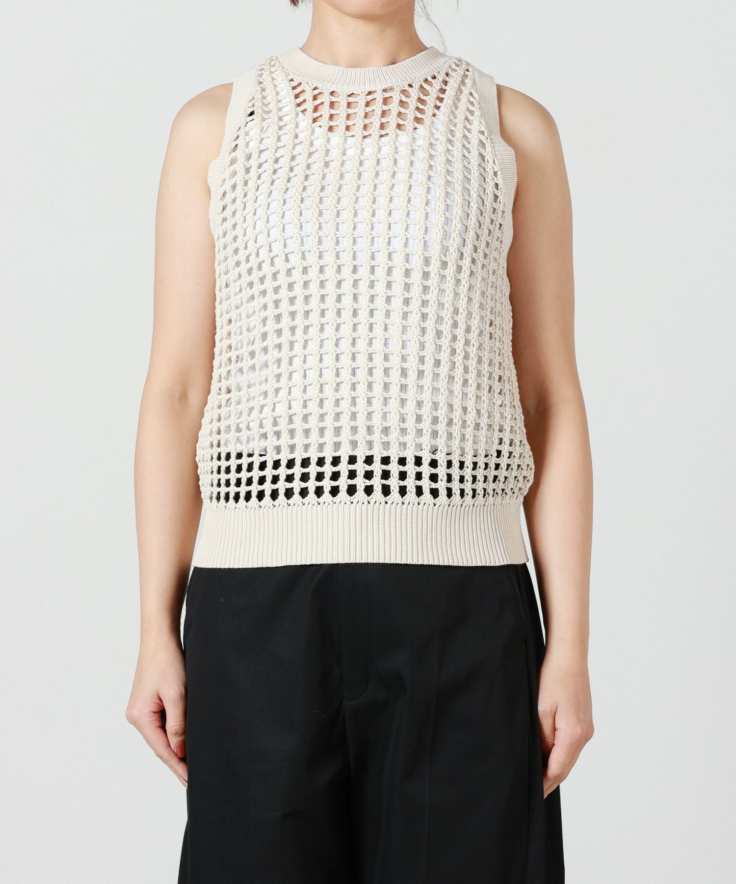 HYKE(ハイク)】 CROCHETED SWEATER TANK TOP｜PARIGOT ONLINE（パリゴ
