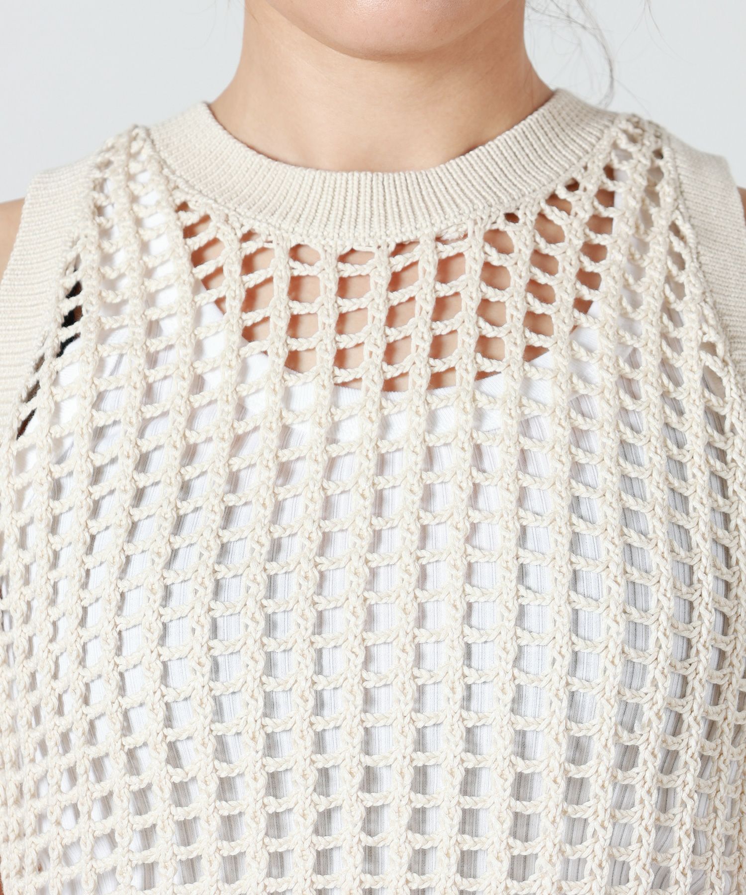 HYKE(ハイク)】 CROCHETED SWEATER TANK TOP｜PARIGOT ONLINE（パリゴ