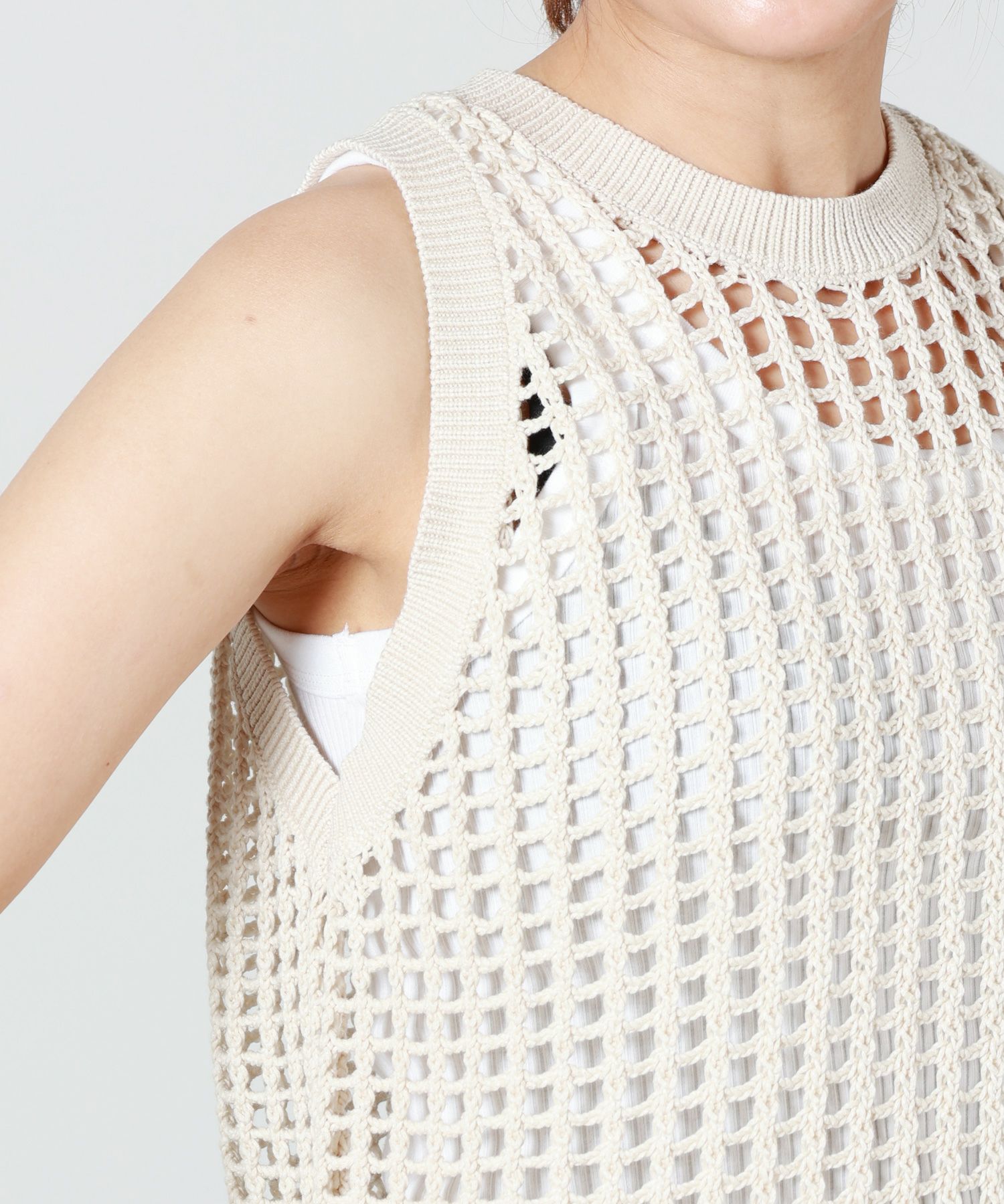 HYKE(ハイク)】 CROCHETED SWEATER TANK TOP｜PARIGOT ONLINE（パリゴ