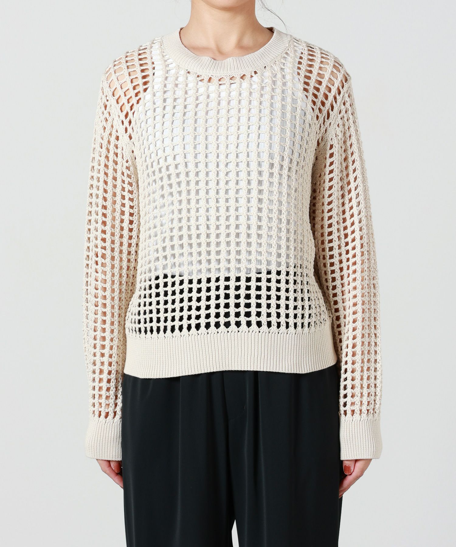 ニット/セーター hyke sweater top HYKE【ハイク】 RIBBED SWEATER BUSTIER TOP ( 11336 / BLACK