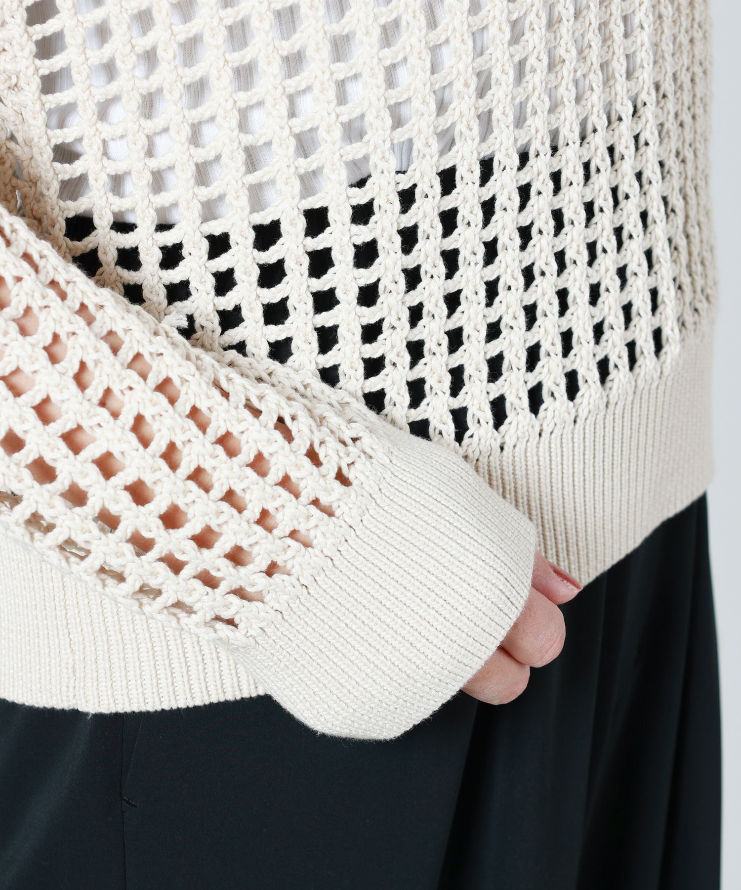 【美品✨近年モデル】HYKE 片畦編み ニット 背あき ウール100% ハイク HYKE(ハイク)】 CROCHETED SWEATER｜PARIGOT ONLINE（パリゴオンライン）