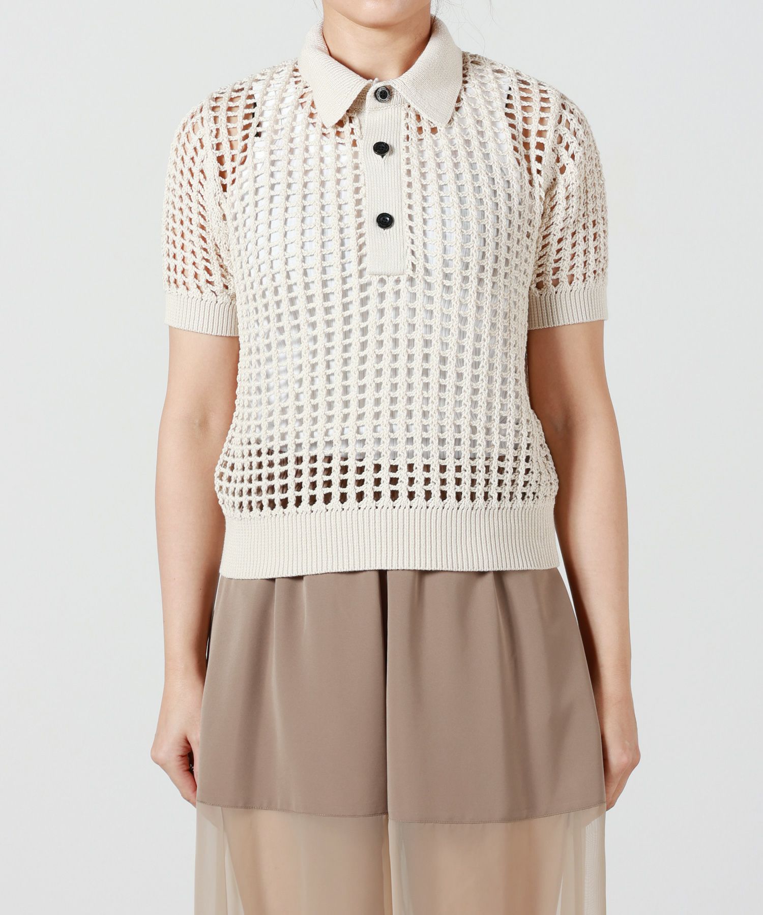 HYKE(ハイク)】 CROCHETED POLO SWEATER｜PARIGOT ONLINE（パリゴ