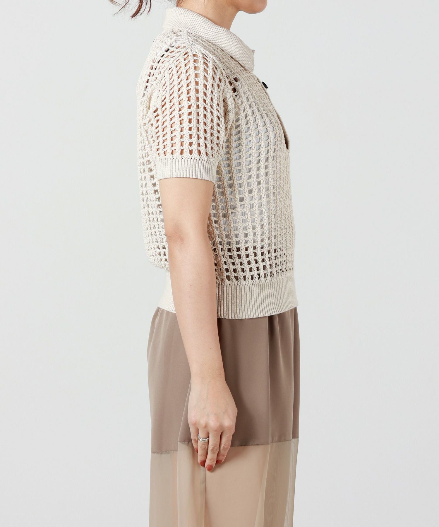 HYKE(ハイク)】 CROCHETED POLO SWEATER｜PARIGOT ONLINE（パリゴ
