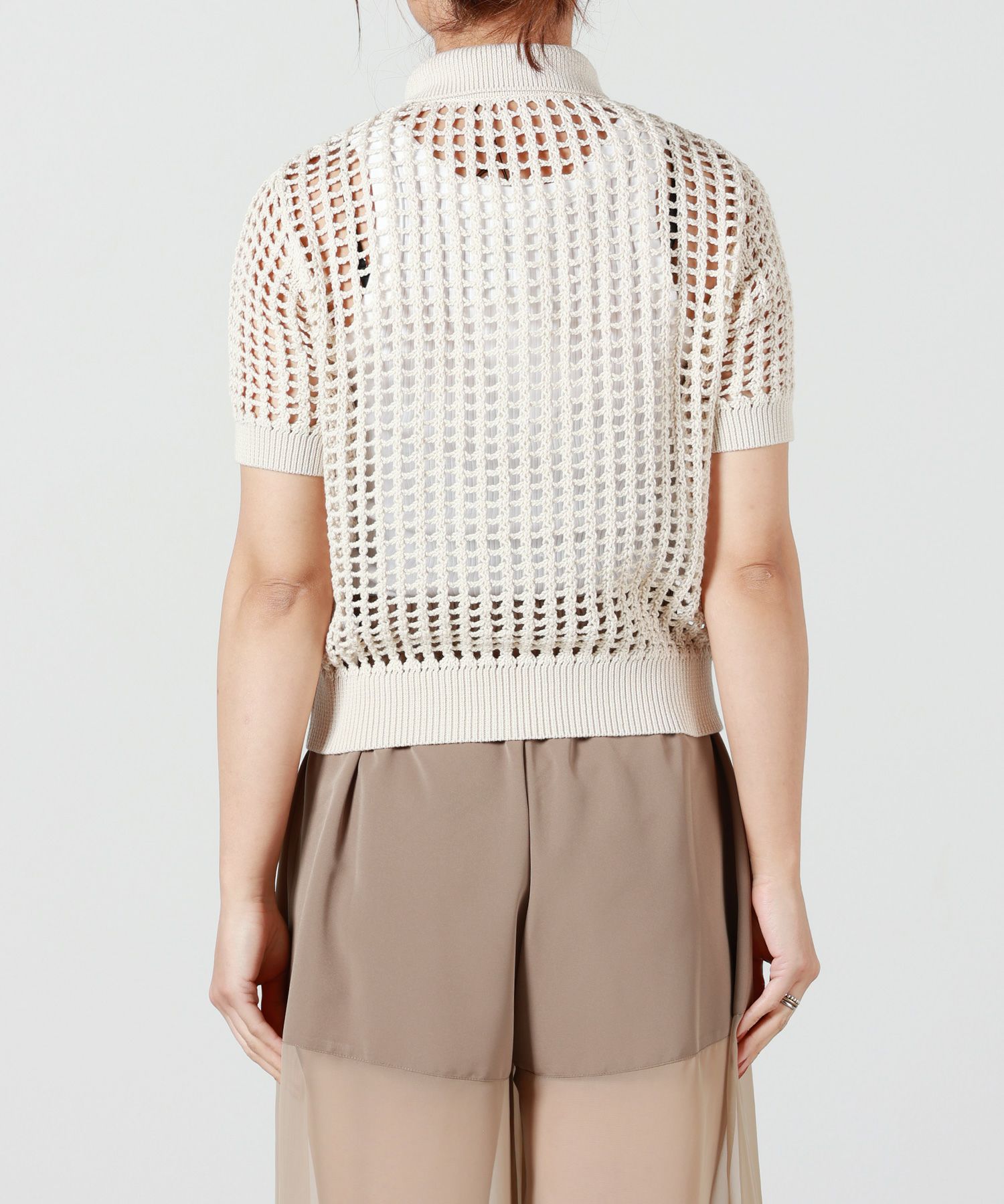 HYKE(ハイク)】 CROCHETED POLO SWEATER｜PARIGOT ONLINE（パリゴ