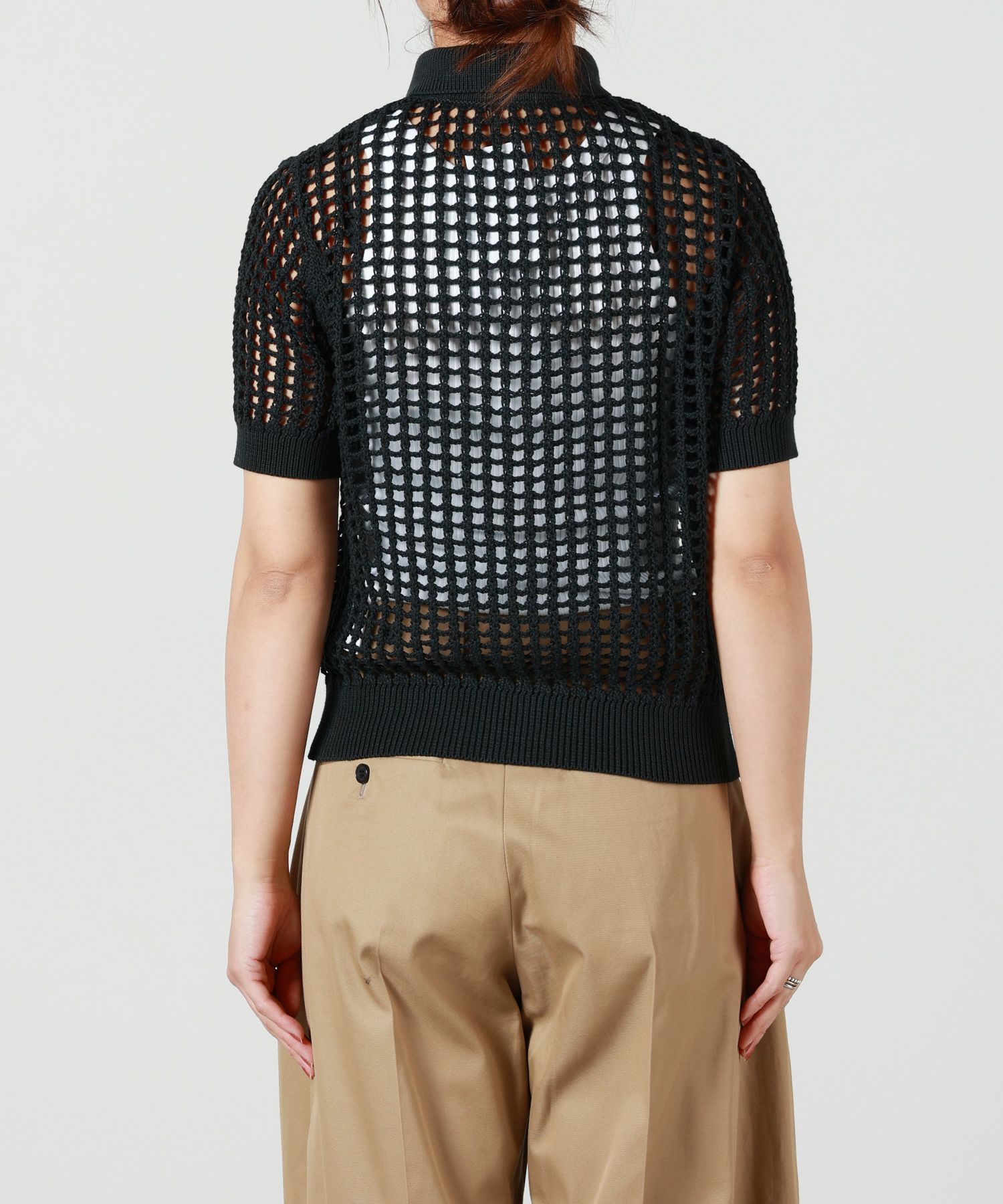 HYKE(ハイク)】 CROCHETED POLO SWEATER｜PARIGOT ONLINE（パリゴ