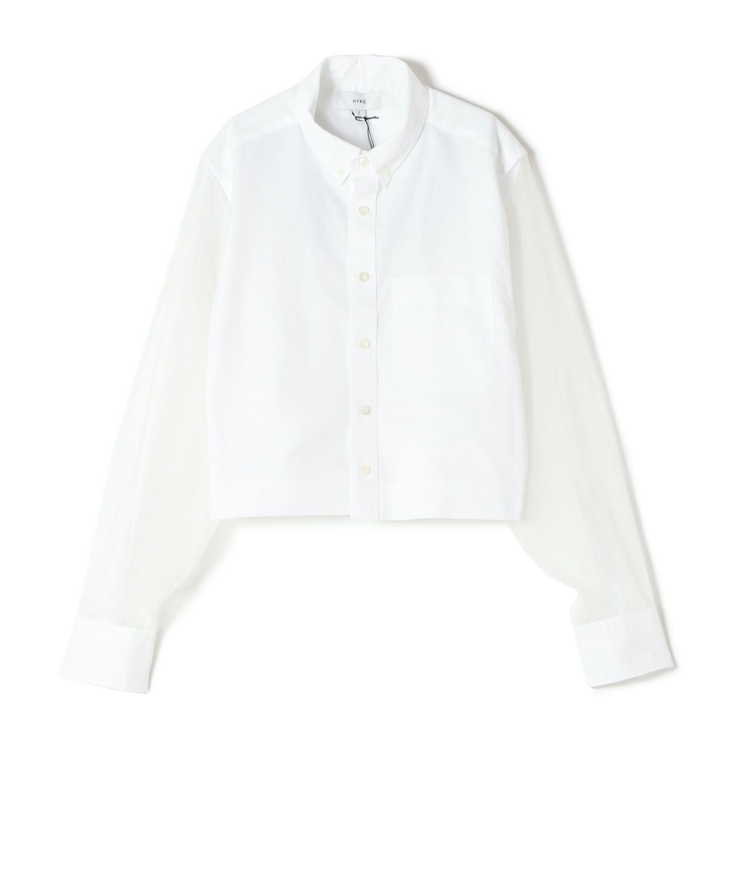 HYKE(ハイク)】 OXFORD B.D. SHIRT WITH SHEER SLEEVE｜PARIGOT ONLINE