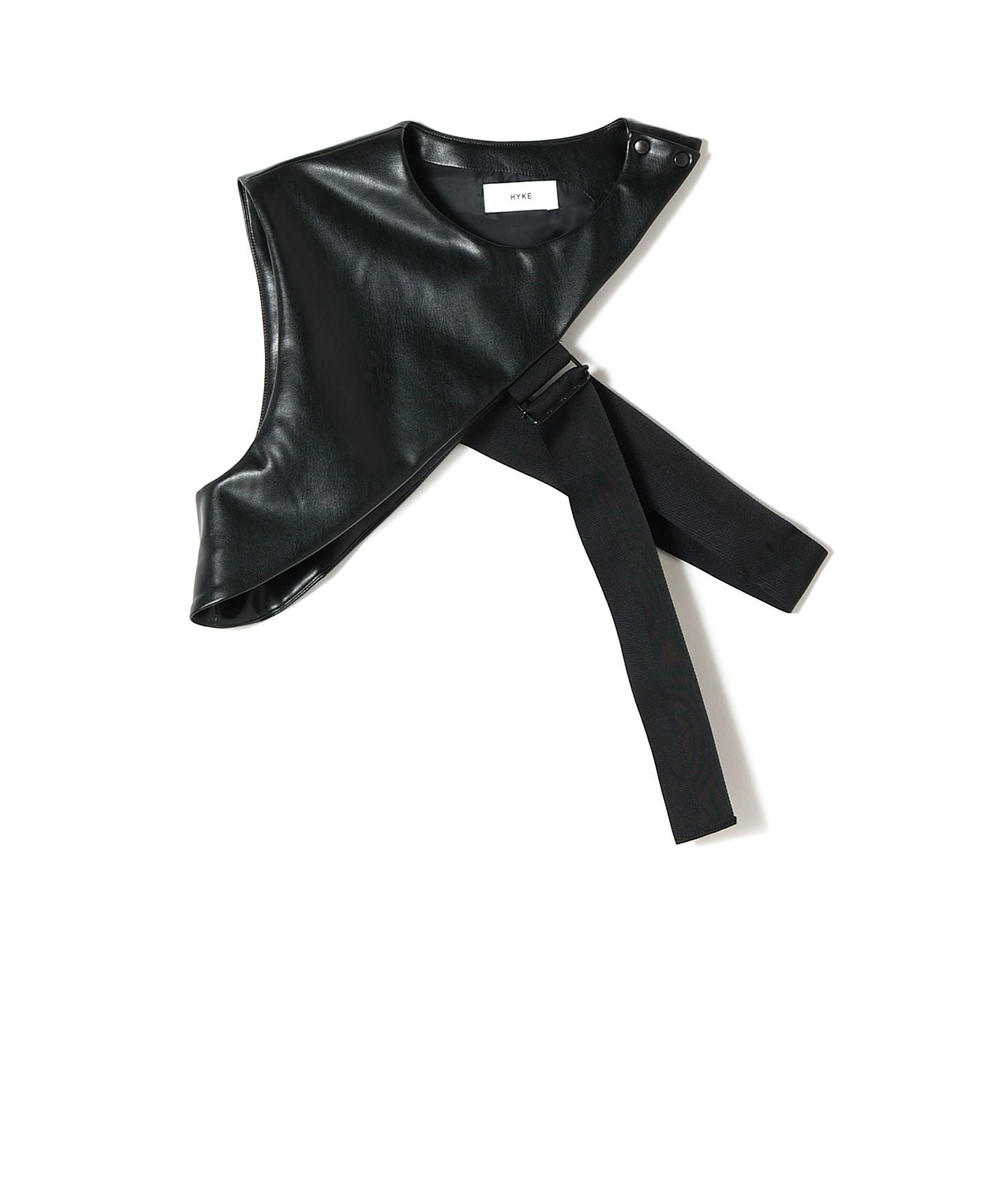 HYKE(ハイク)】 FAUX LEATHER ASYMMETRIC TOP｜PARIGOT ONLINE（パリゴ