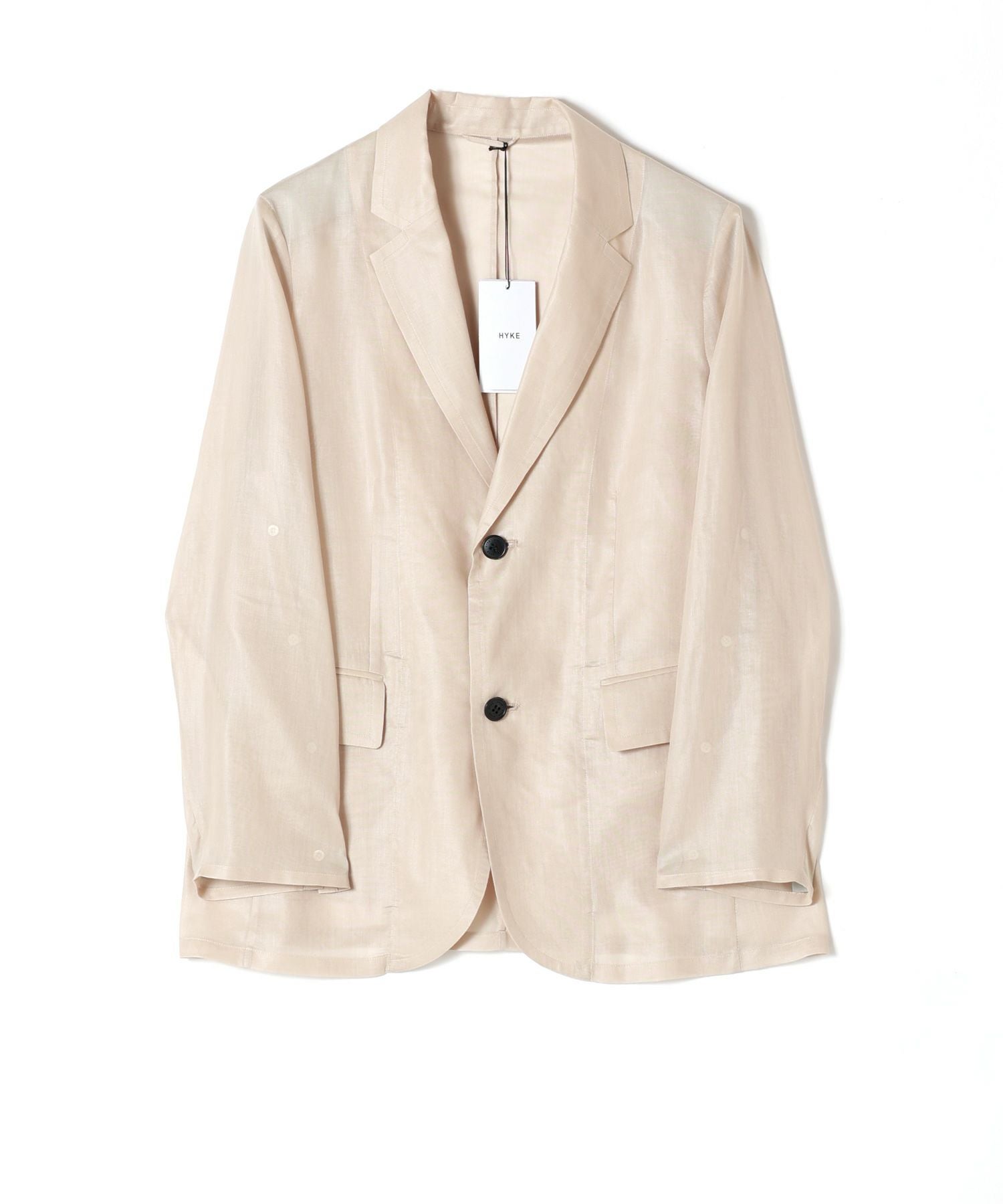 HYKE テーラードジャケット HYKE（ハイク） 美品 22AW HYKE ダブルブレスト ノーカラーテーラード