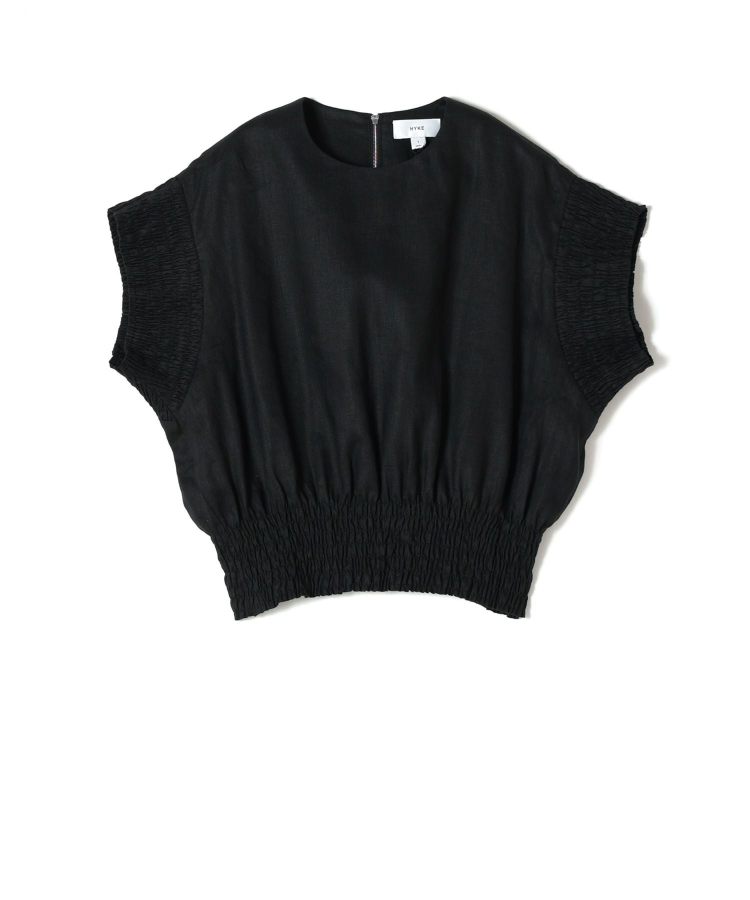 HYKE、ハイクブラウス OXFORD SHIRT WITH SHEER DETAILING