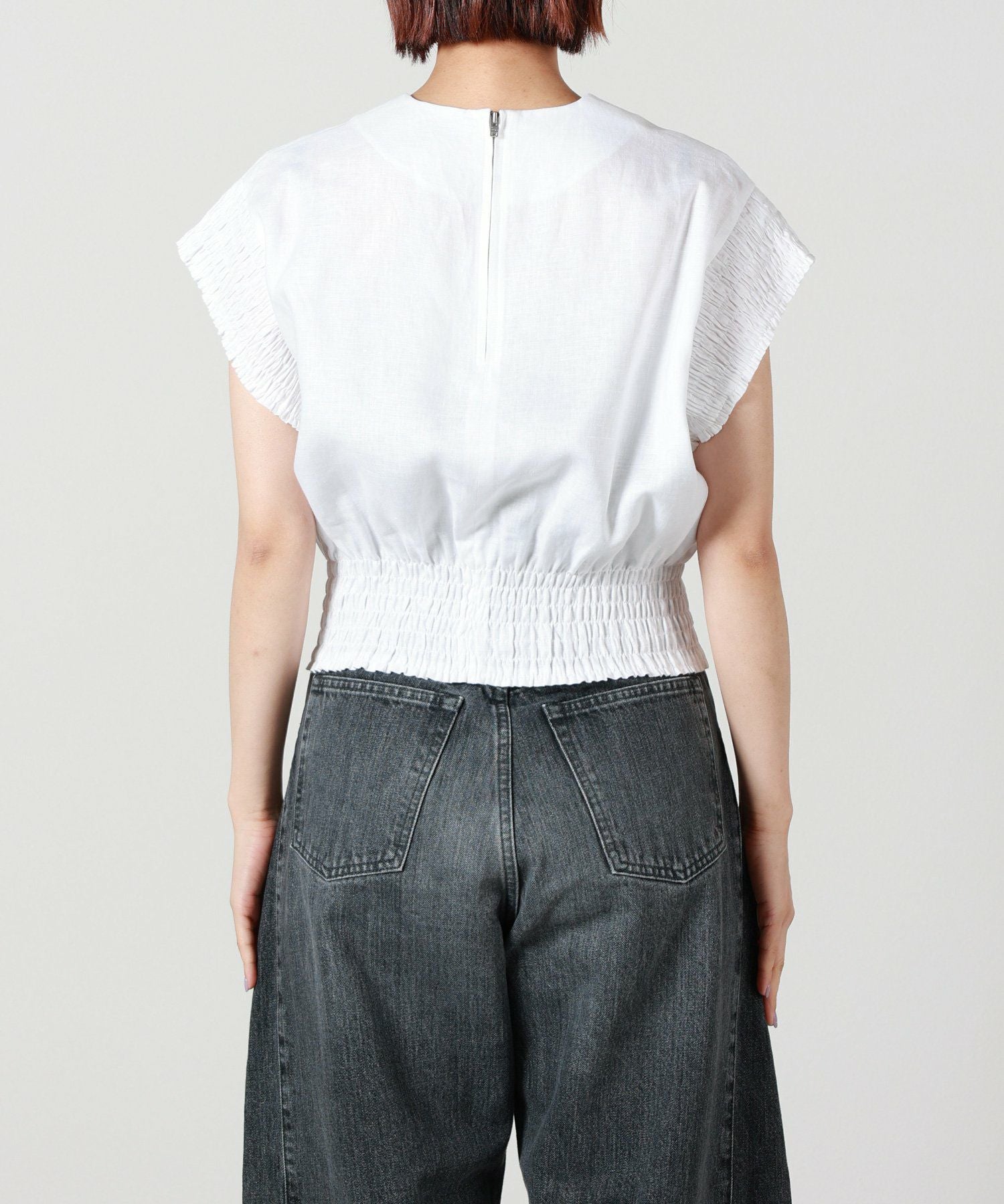 HYKE / リネントップス HYKE(ハイク)】 LINEN SHIRRED TOP｜PARIGOT ONLINE（パリゴオンライン）