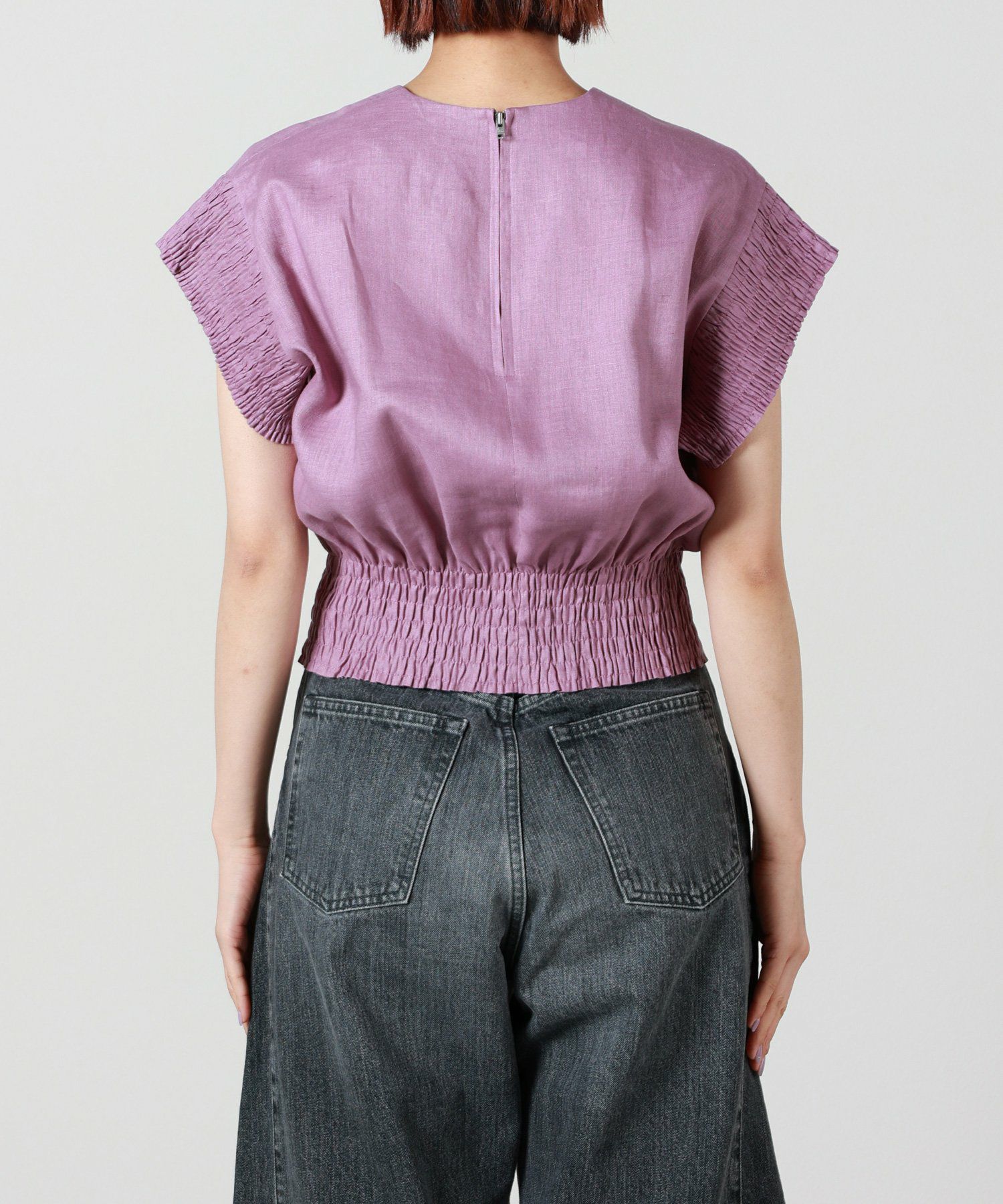 HYKE(ハイク)】 LINEN SHIRRED BLOUSE｜PARIGOT ONLINE（パリゴ