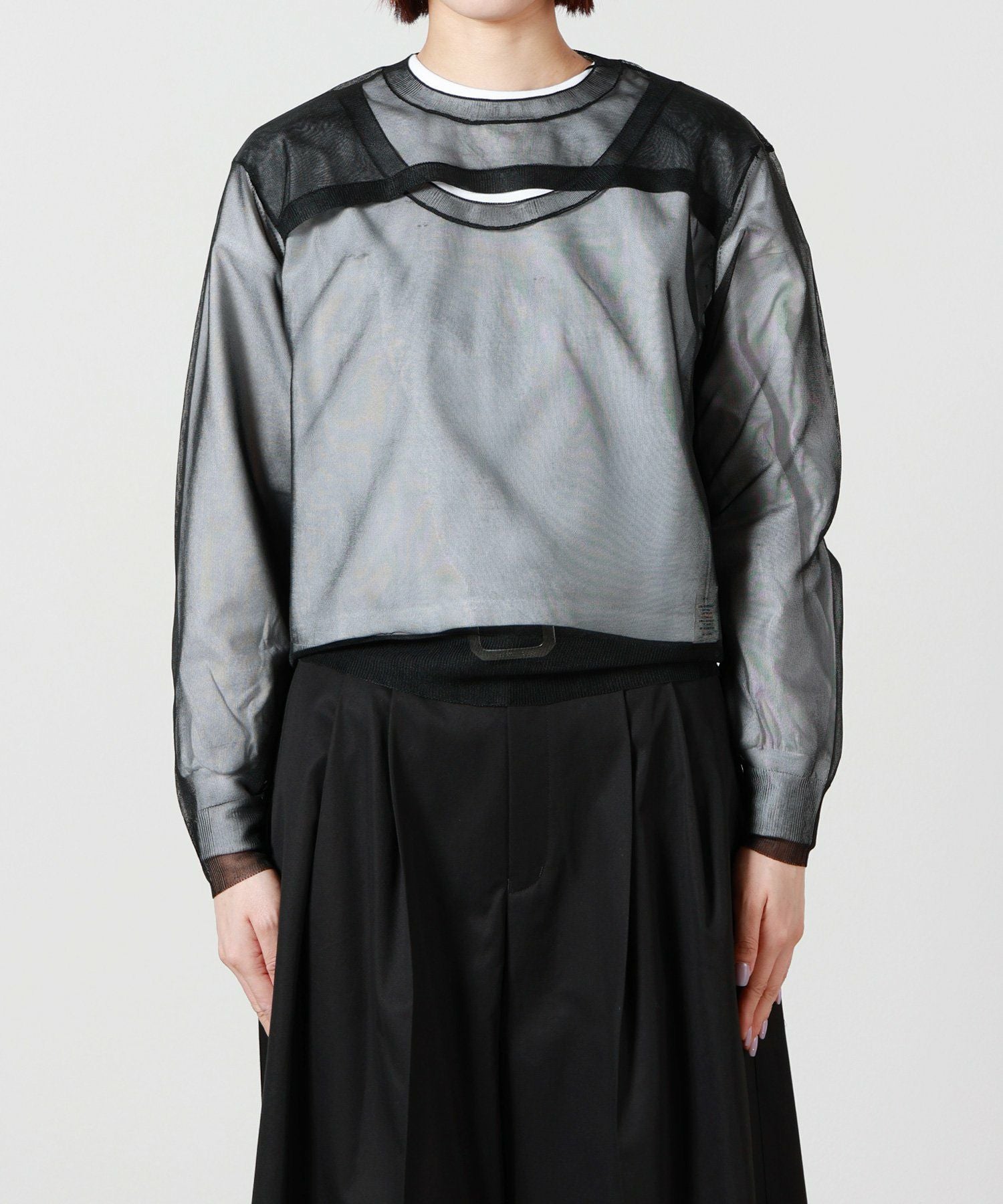 HYKE(ハイク)】 SHEER CREW NECK SWEATER｜PARIGOT ONLINE（パリゴ