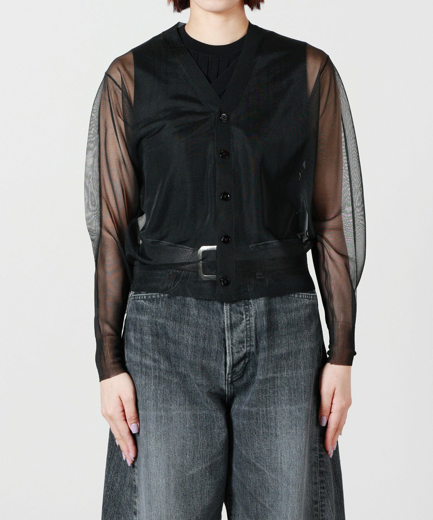 HYKE(ハイク)】 SHEER SWEATER CARDIGAN｜PARIGOT ONLINE（パリゴ