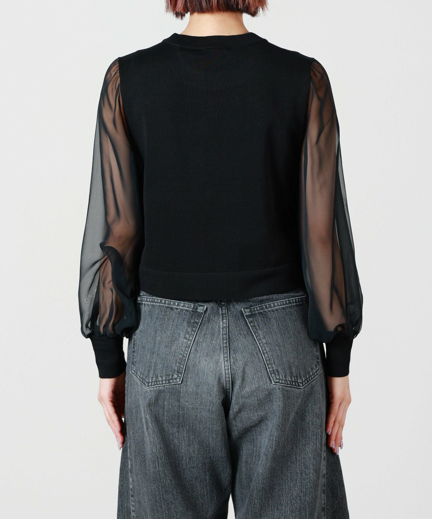 HYKEハイク　クルーネックニットセーター　ネイビー1 CREW NECK SWEATER-クルーネックセーター-HYKE（ハイク）通販| st company