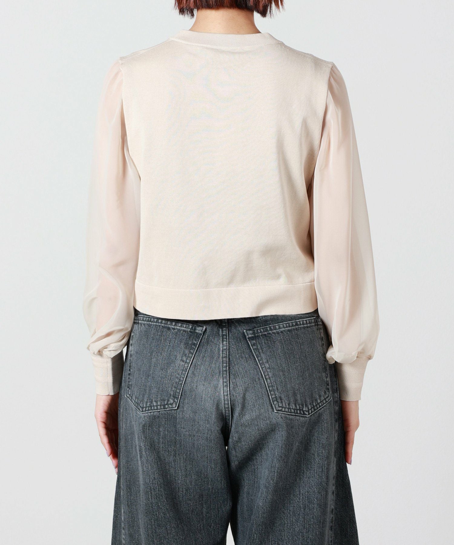 ニット/セーター HYKE SWEATER CROP TOP HYKE（ハイク）の「＜HYKE（ハイク）＞リブ クロップド ニット