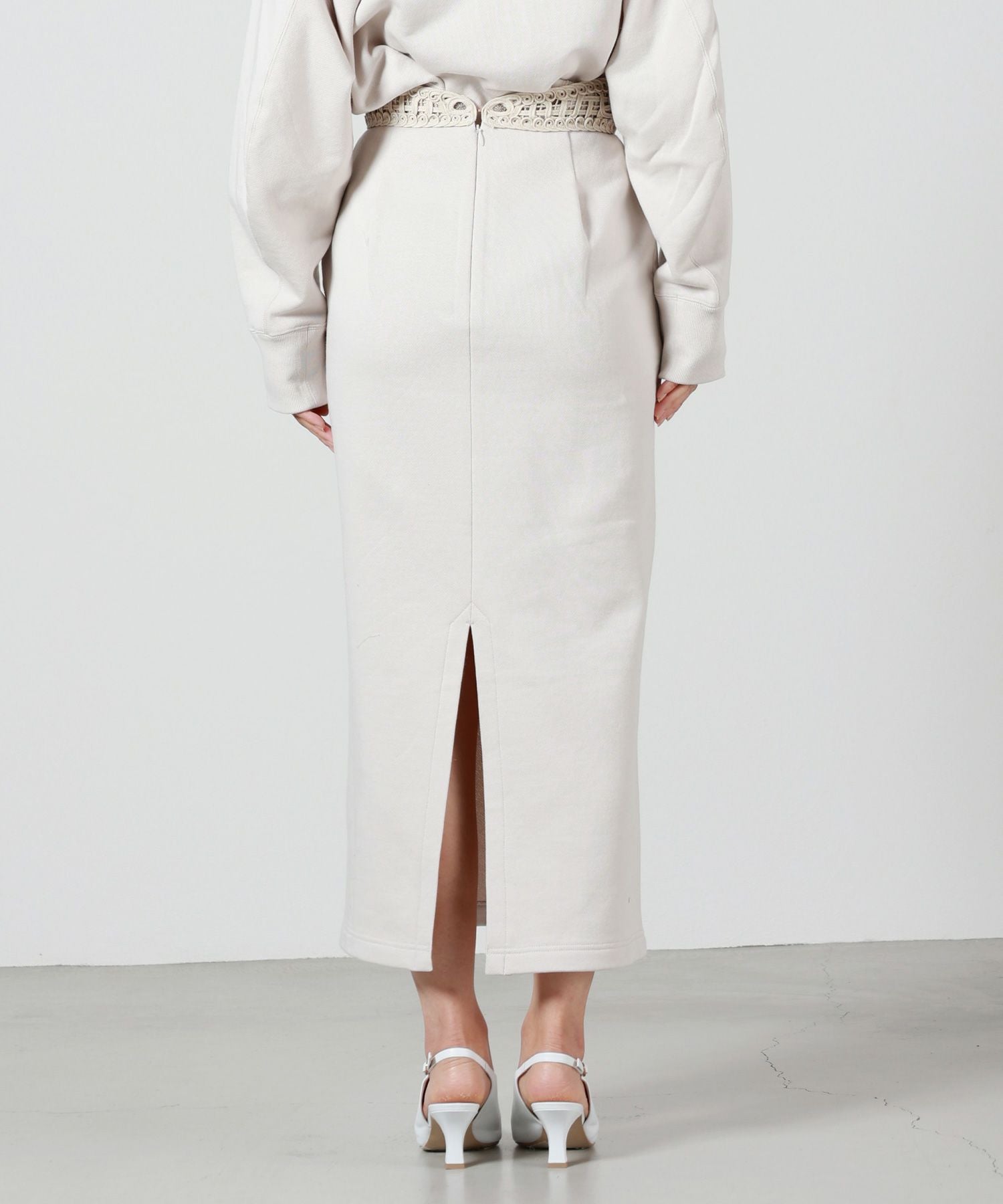 スカート Cording Embroidery Sweat Skirt Mame Kurogouchi(マメ クロゴウチ)】 Cording Embroidery Sweat Skirt