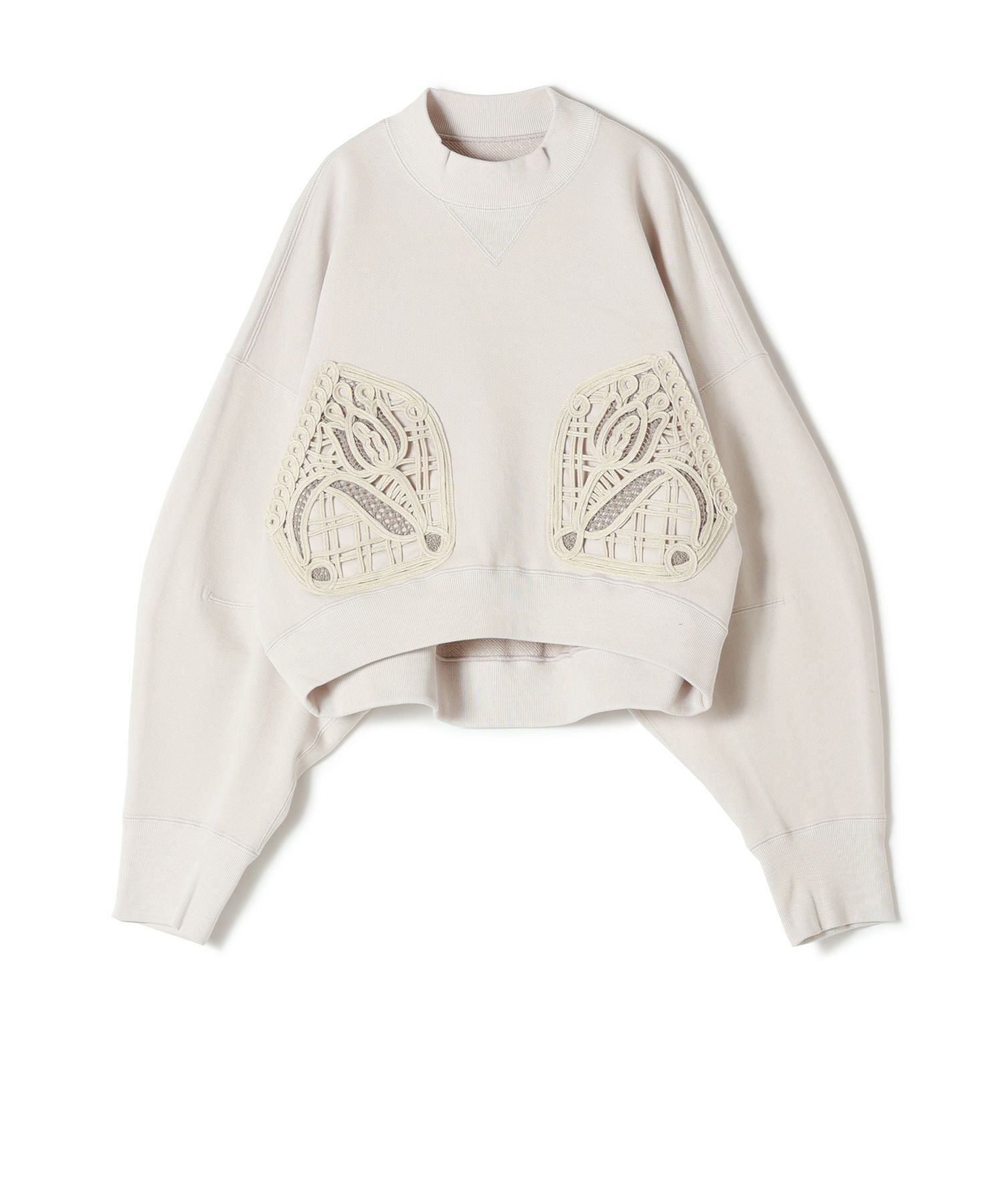 Mame Kurogouchi(マメ クロゴウチ)】 Cording Embroidery Cropped