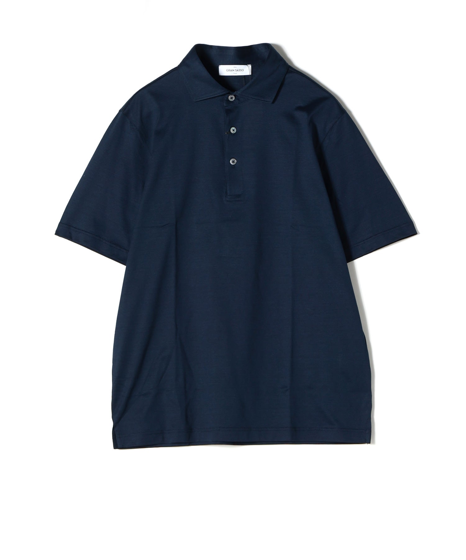 Gran Sasso(グランサッソ)】 マーセライズコットン 半袖ポロシャツ