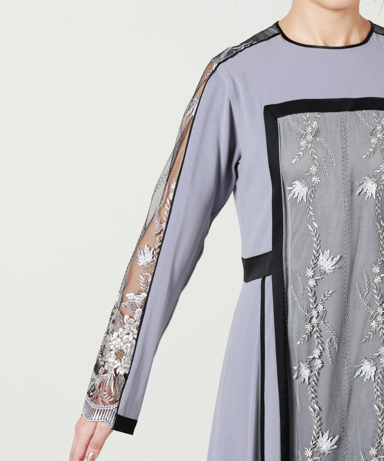 MURRAL(ミューラル)】 Framed flower lace dress｜PARIGOT ONLINE