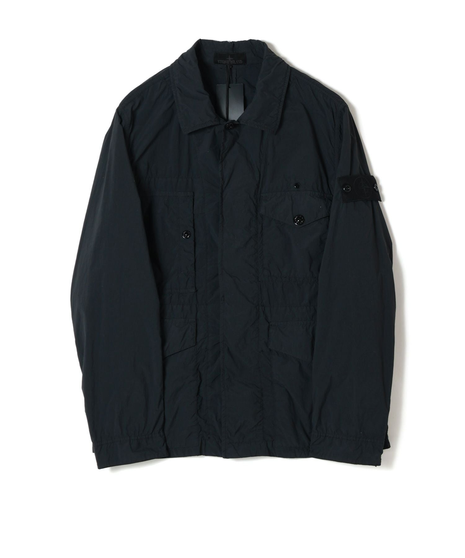 ストーンアイランド　TELA SMERIGLI ATA ジャケット ブラック　M STONE ISLAND(ストーンアイランド)】 NYLON SMERIGLIATO ジャケット