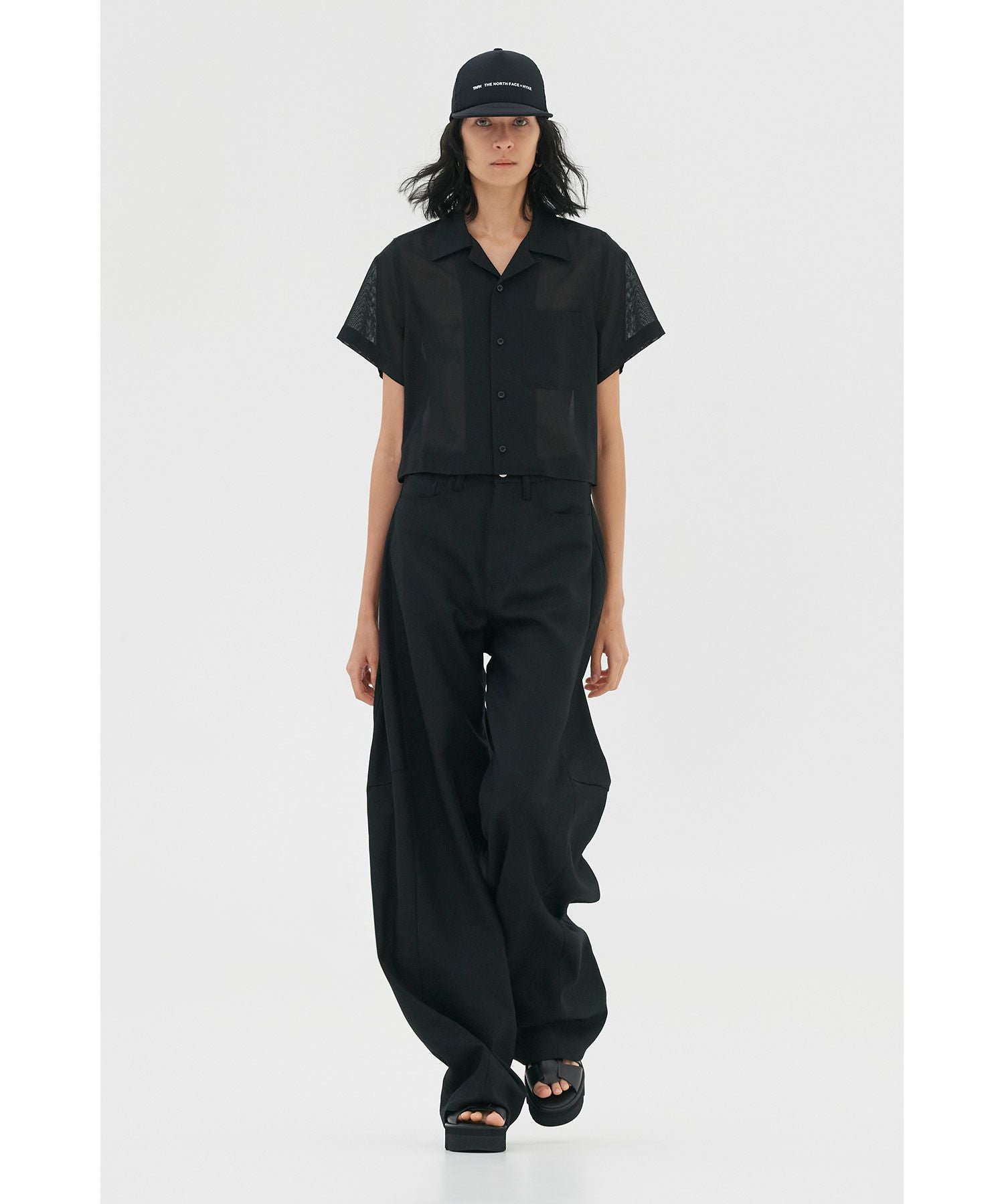 HYKE(ハイク)】 T/W VOILE CROPPED SHIRT｜PARIGOT ONLINE（パリゴ
