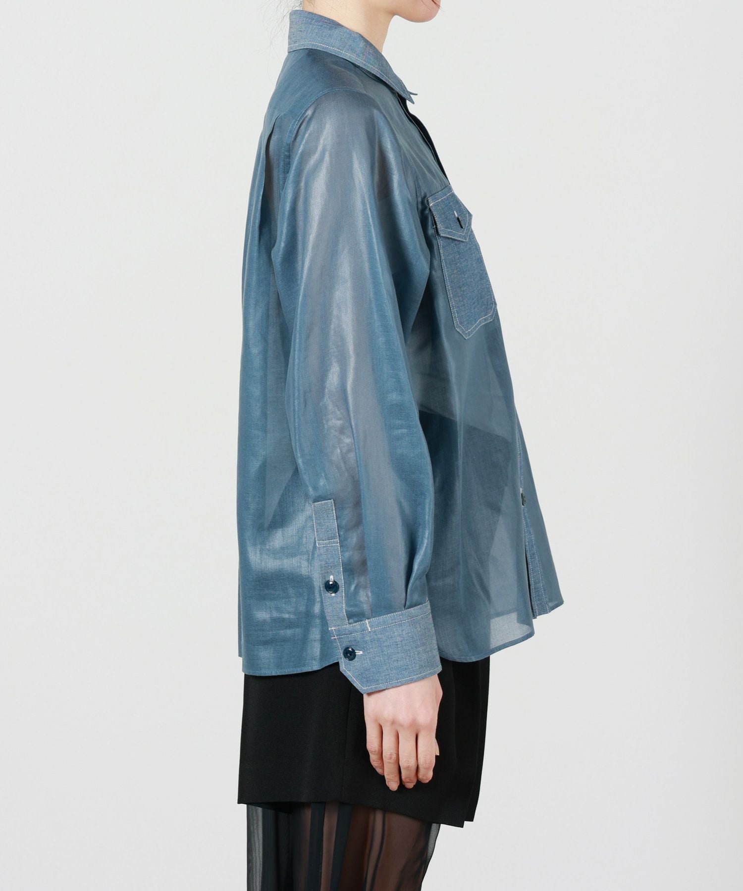 HYKE(ハイク)】 SHEER CHAMBRAY SHIRT｜PARIGOT ONLINE（パリゴ
