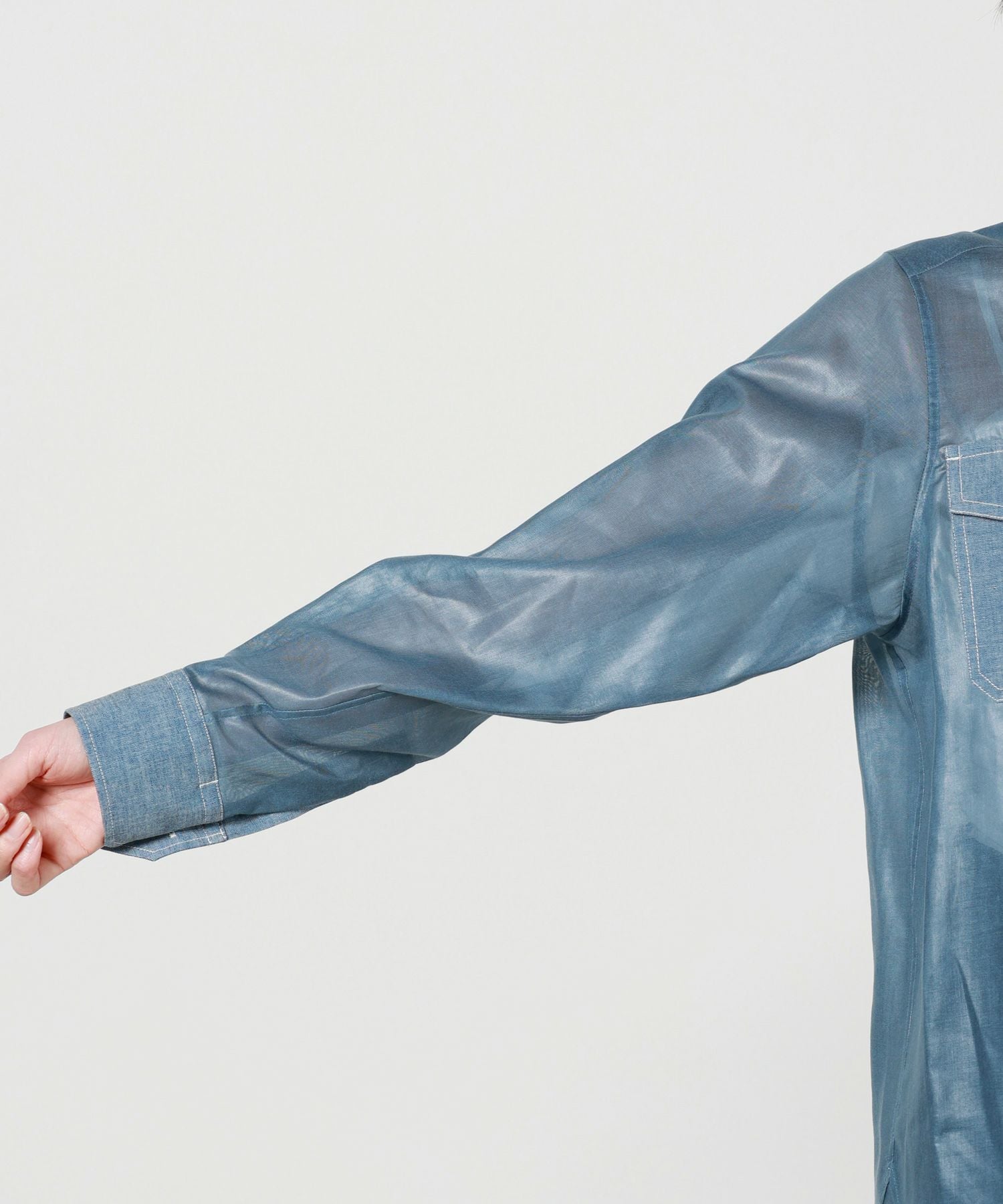 HYKE(ハイク)】 SHEER CHAMBRAY SHIRT｜PARIGOT ONLINE（パリゴ