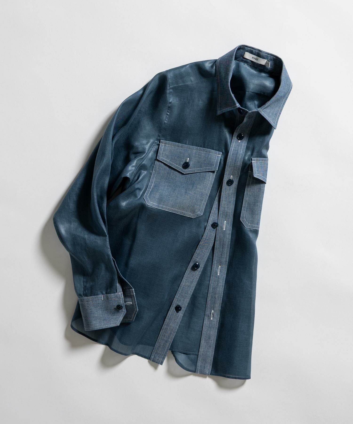 HYKE(ハイク)】 SHEER CHAMBRAY SHIRT｜PARIGOT ONLINE（パリゴ