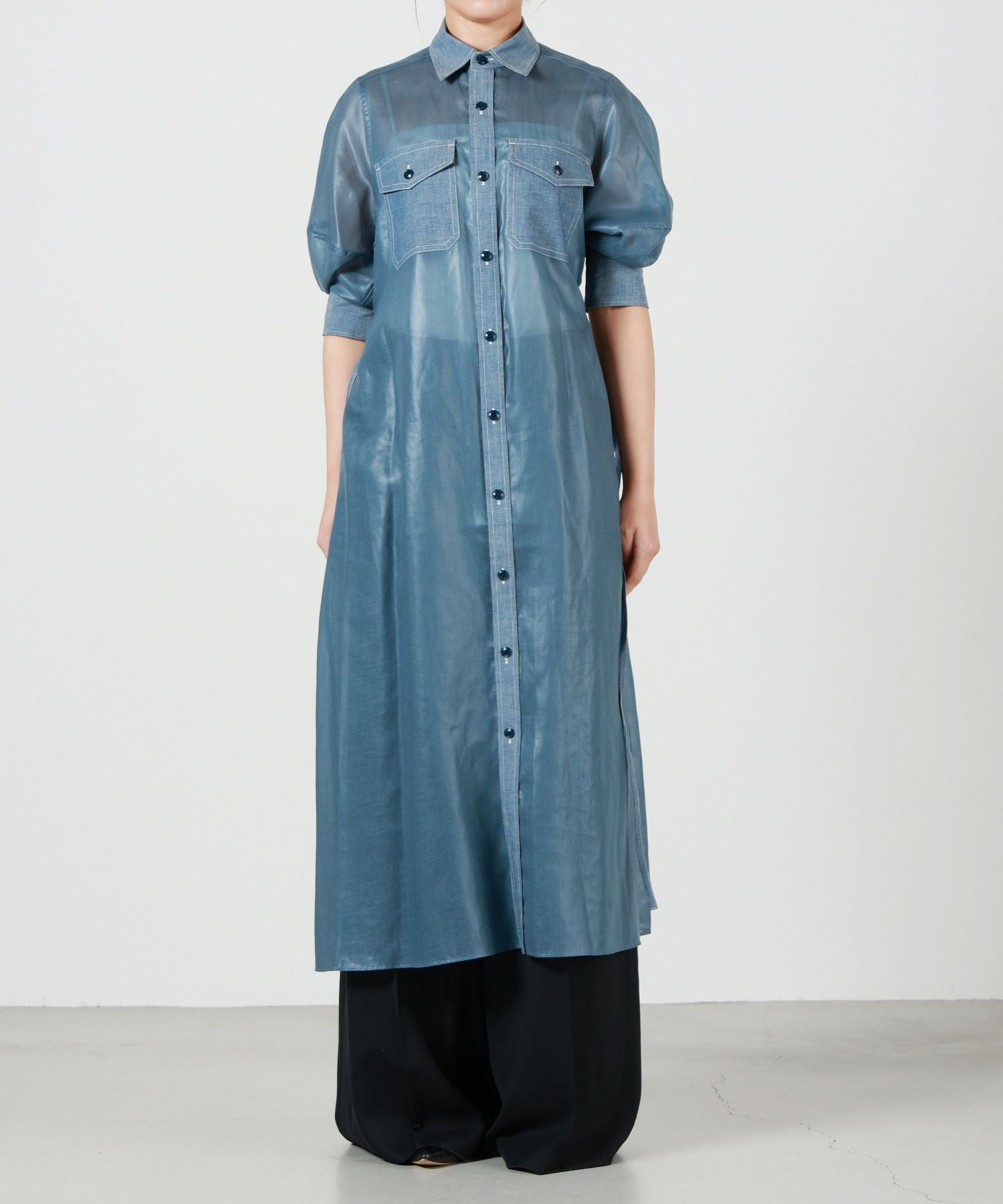 HYKE(ハイク)】 SHEER CHAMBRAY DRESS｜PARIGOT ONLINE（パリゴ