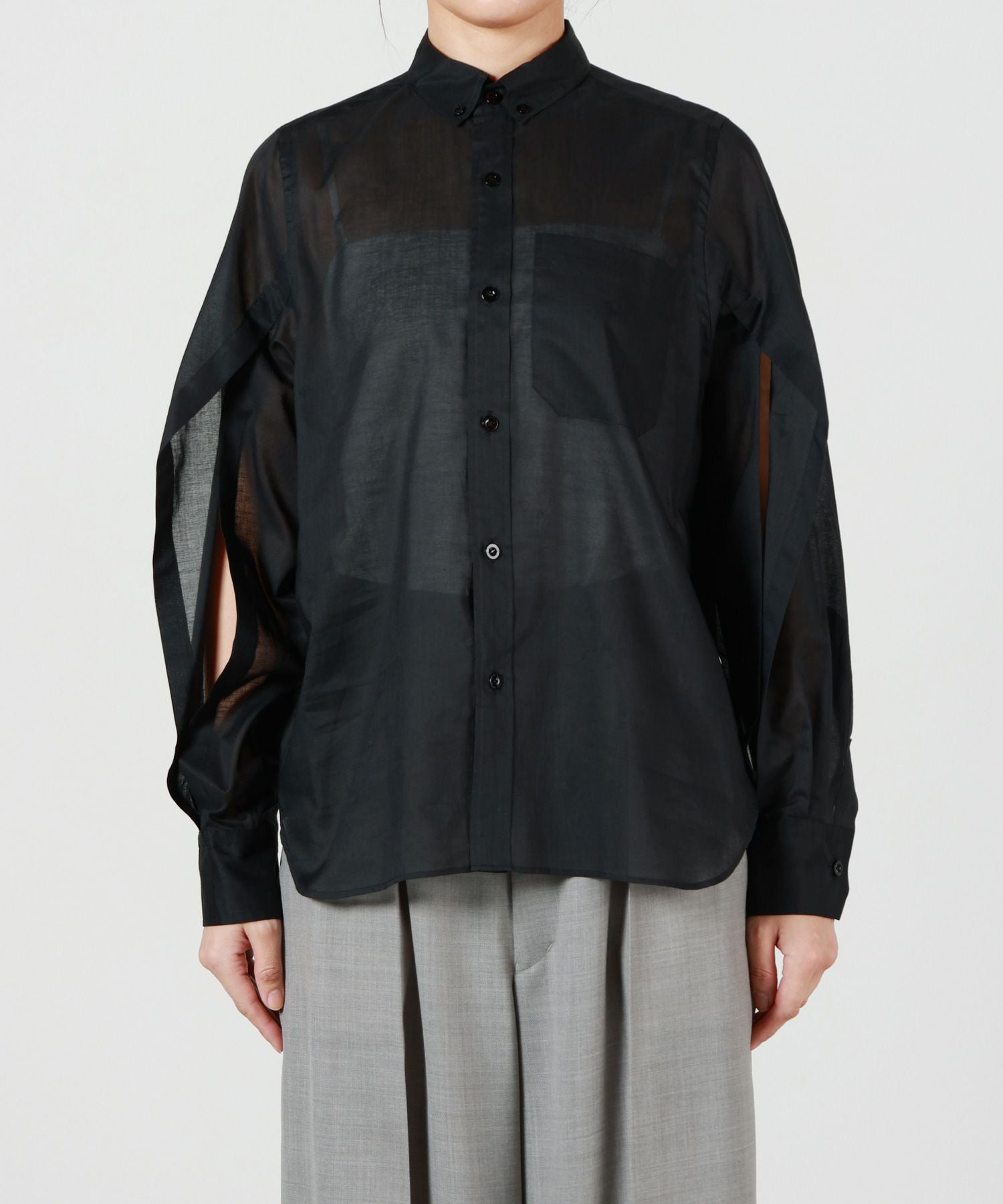 新品未使用⭐︎HYKE（ハイク）⭐︎TAC LAWN SHIRT⭐︎ブラック HYKE(ハイク)】 COTTON LAWN SHIRT｜PARIGOT ONLINE（パリゴオンライン）