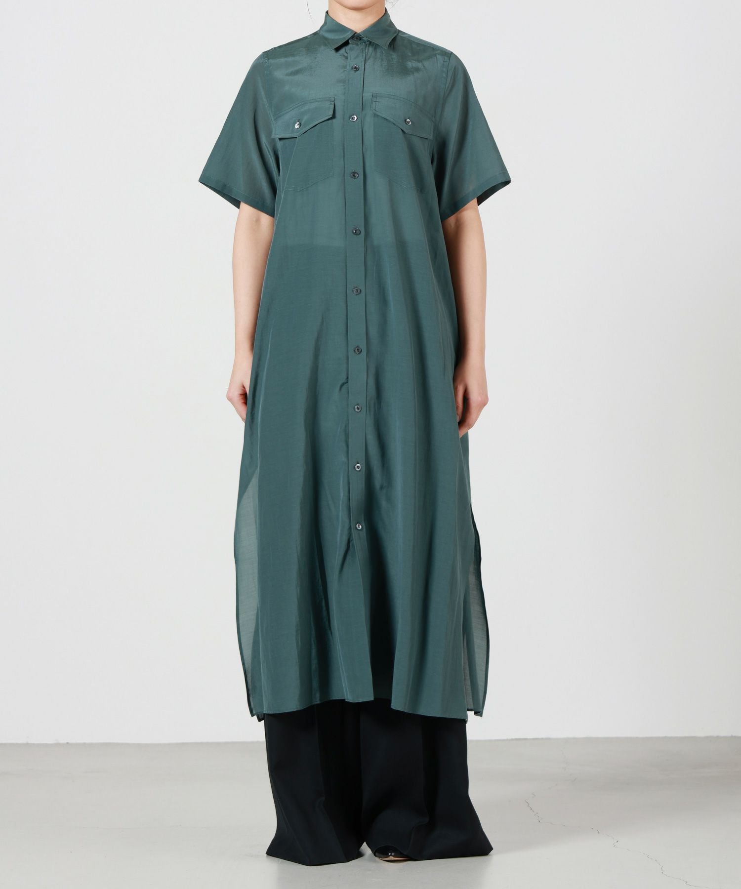 green グリーン バイカラー ワンピース hyke celine restyle