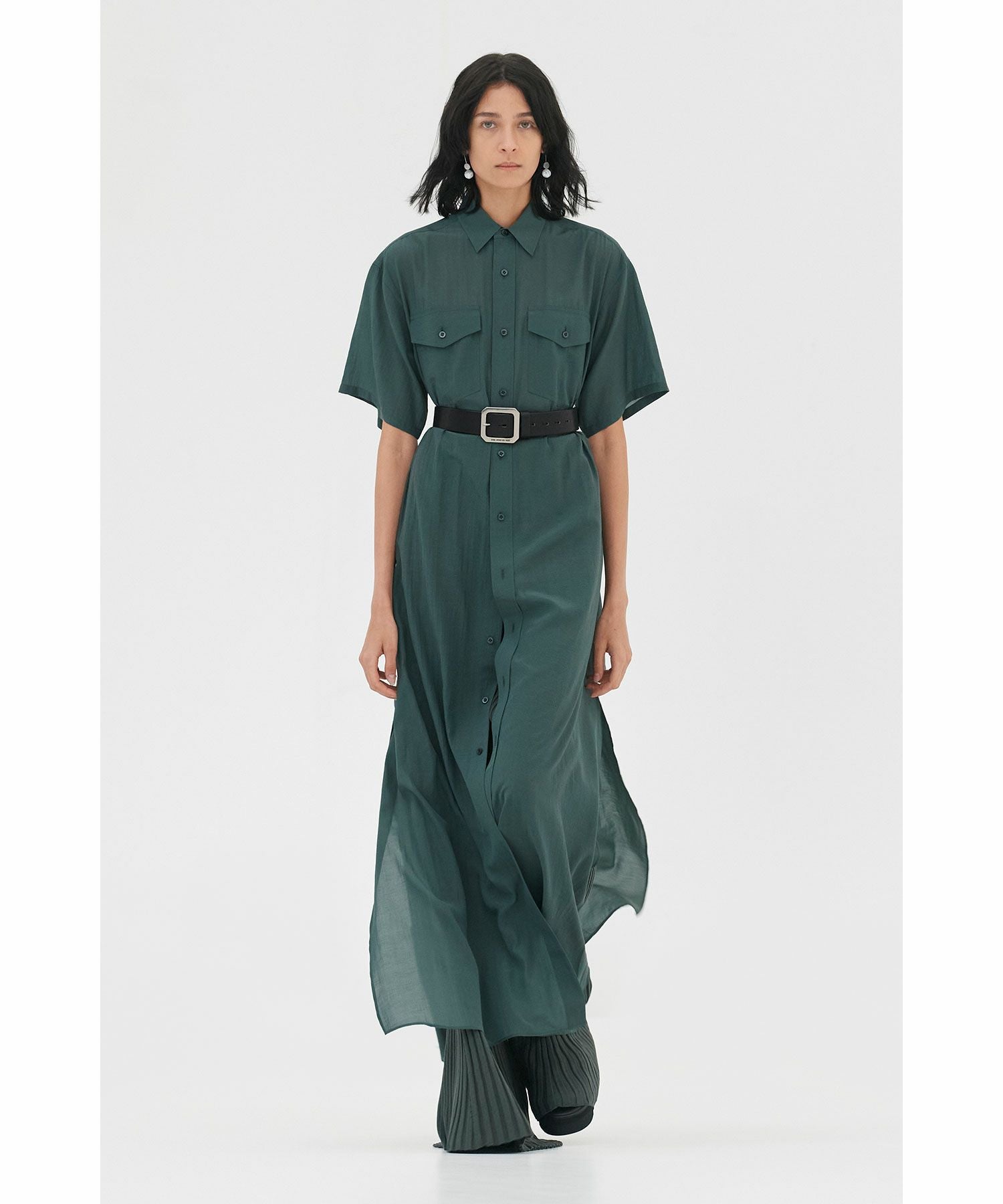 green グリーン バイカラー ワンピース hyke celine restyle