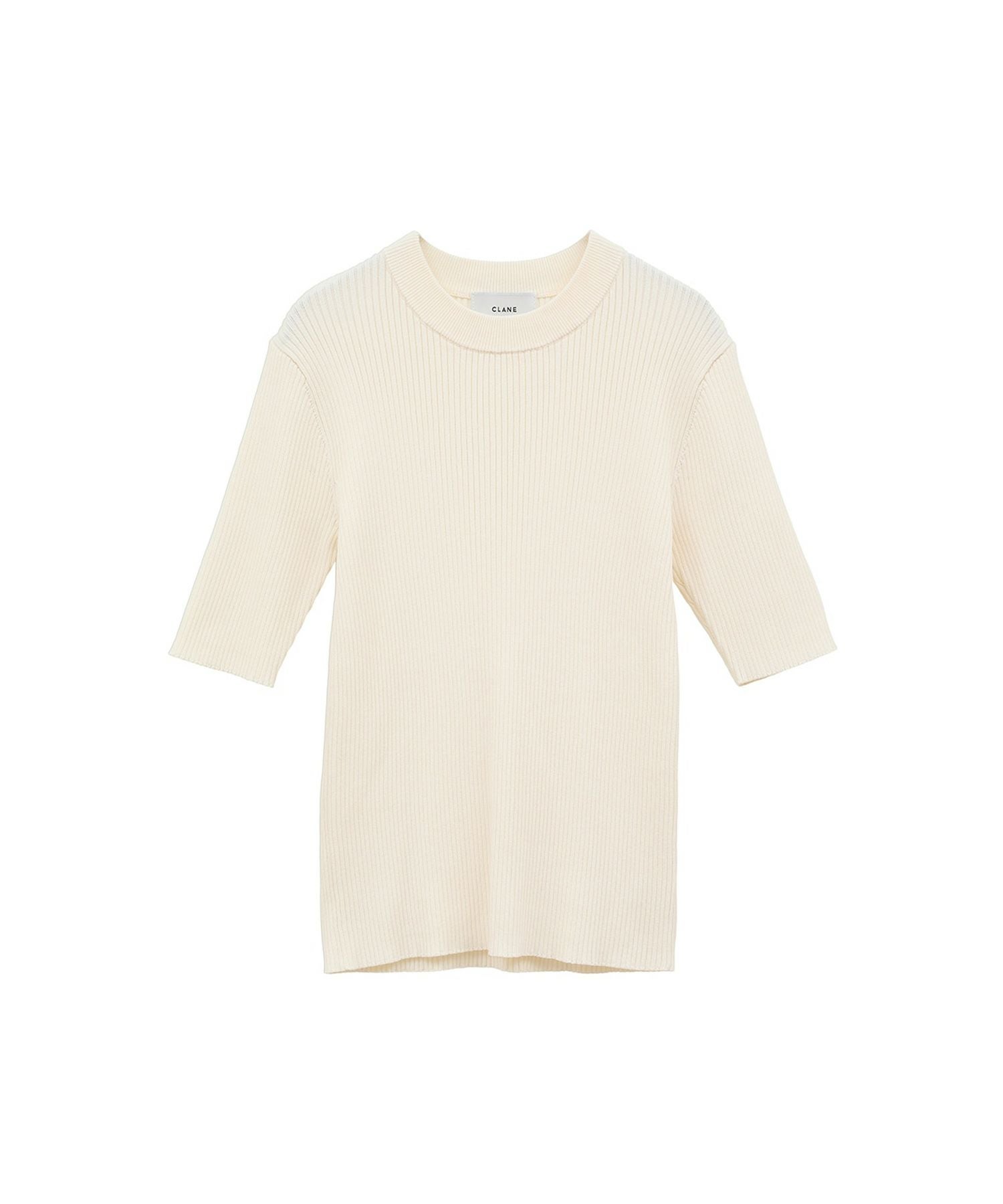 CLANE(クラネ)】 H/N HALF SLEEVE RIB KNIT TOPS｜PARIGOT ONLINE