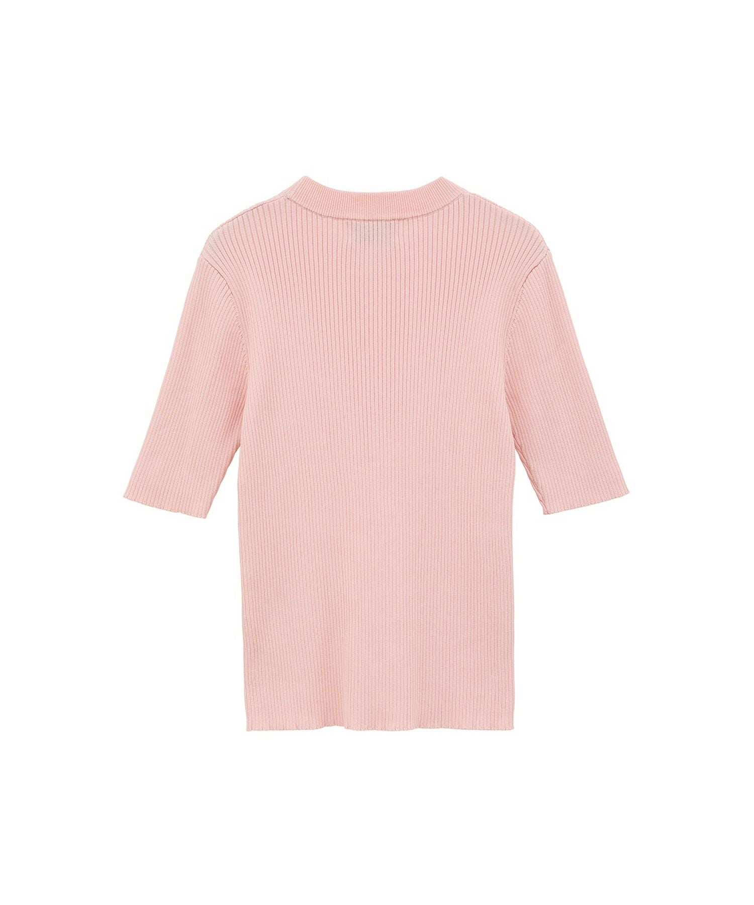 【未使用】CLANE H/N RIB KNIT TOPS ピンク サイズ1 CLANE(クラネ)】 H/N HALF SLEEVE RIB KNIT TOPS｜PARIGOT ONLINE