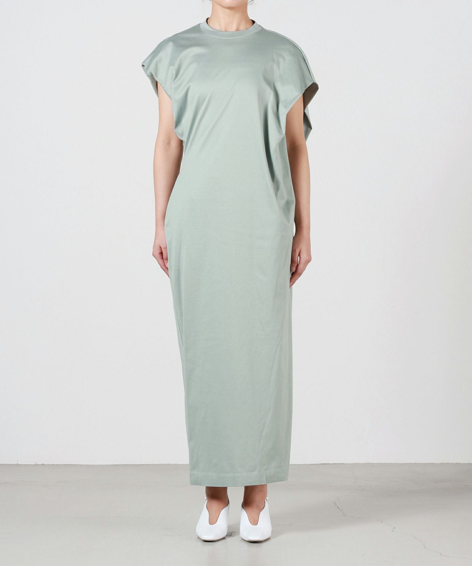 Mame Kurogouchi(マメ クロゴウチ)】 Cotton Jersey Asymmetric Dress